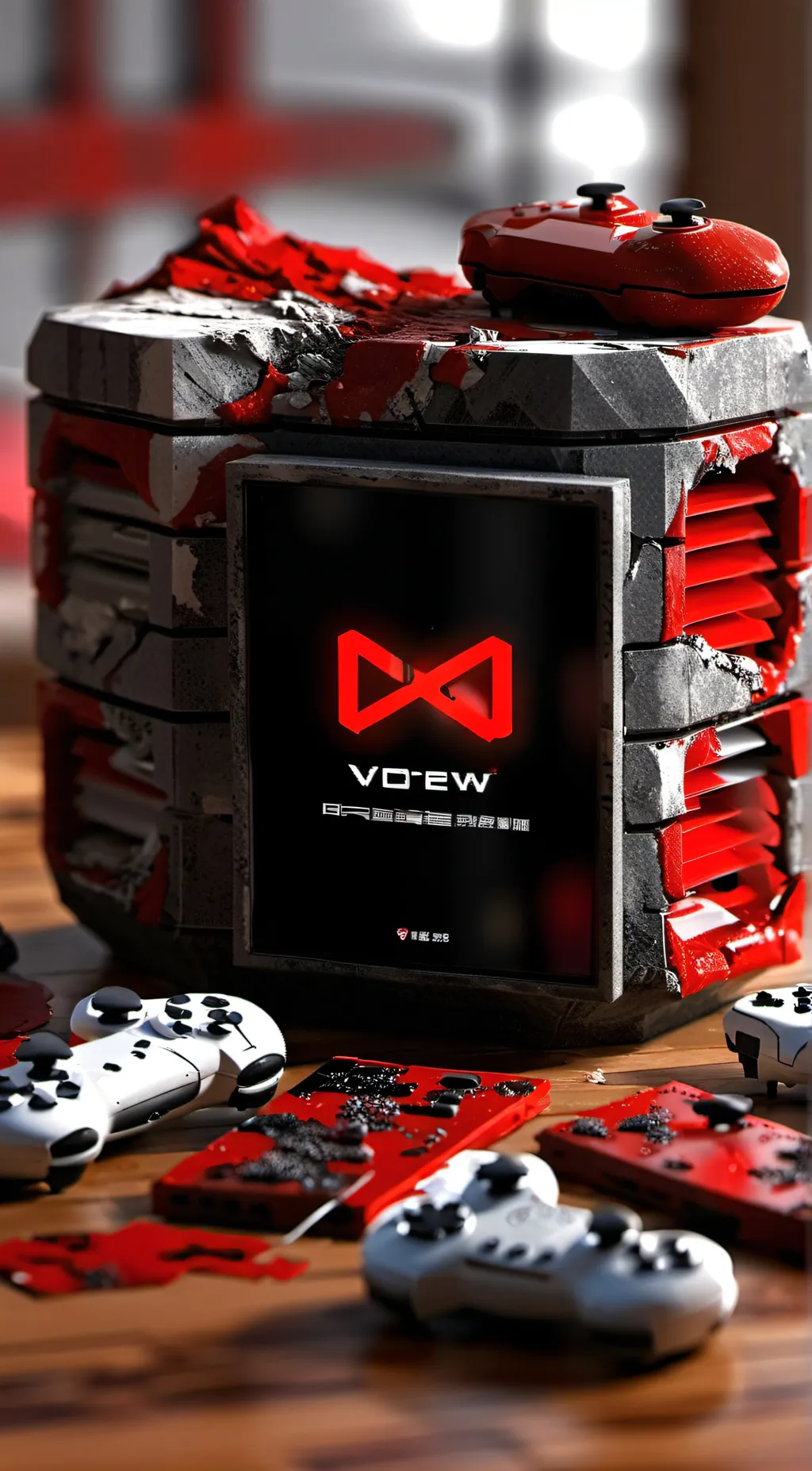 ai character: corrupted game background