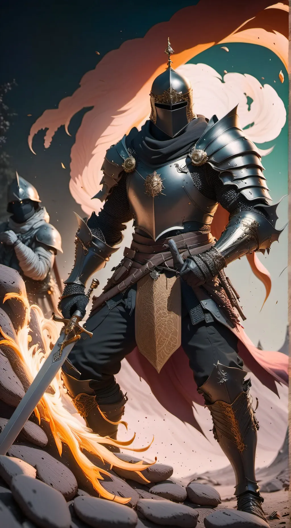 ai character: the dark night background