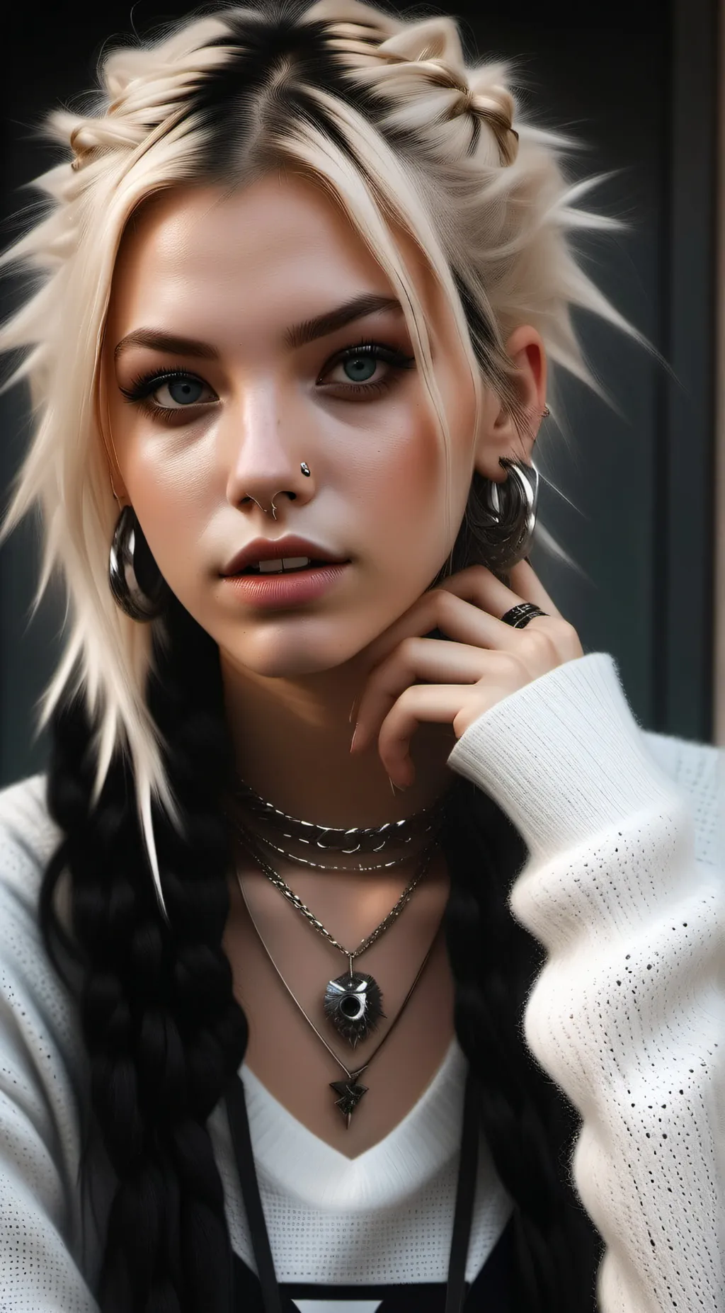 ai character: Ella White background