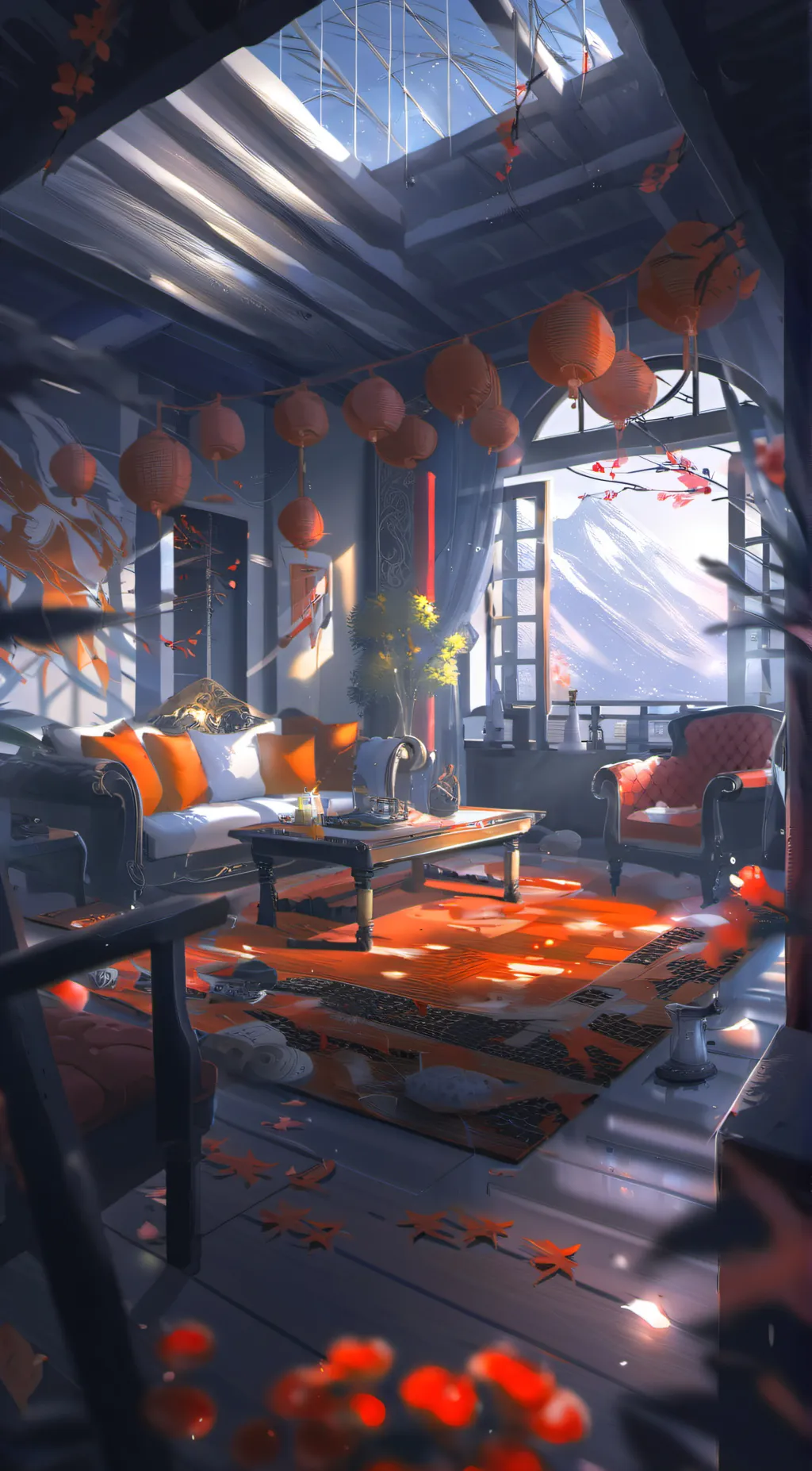 ai character: spooky month background