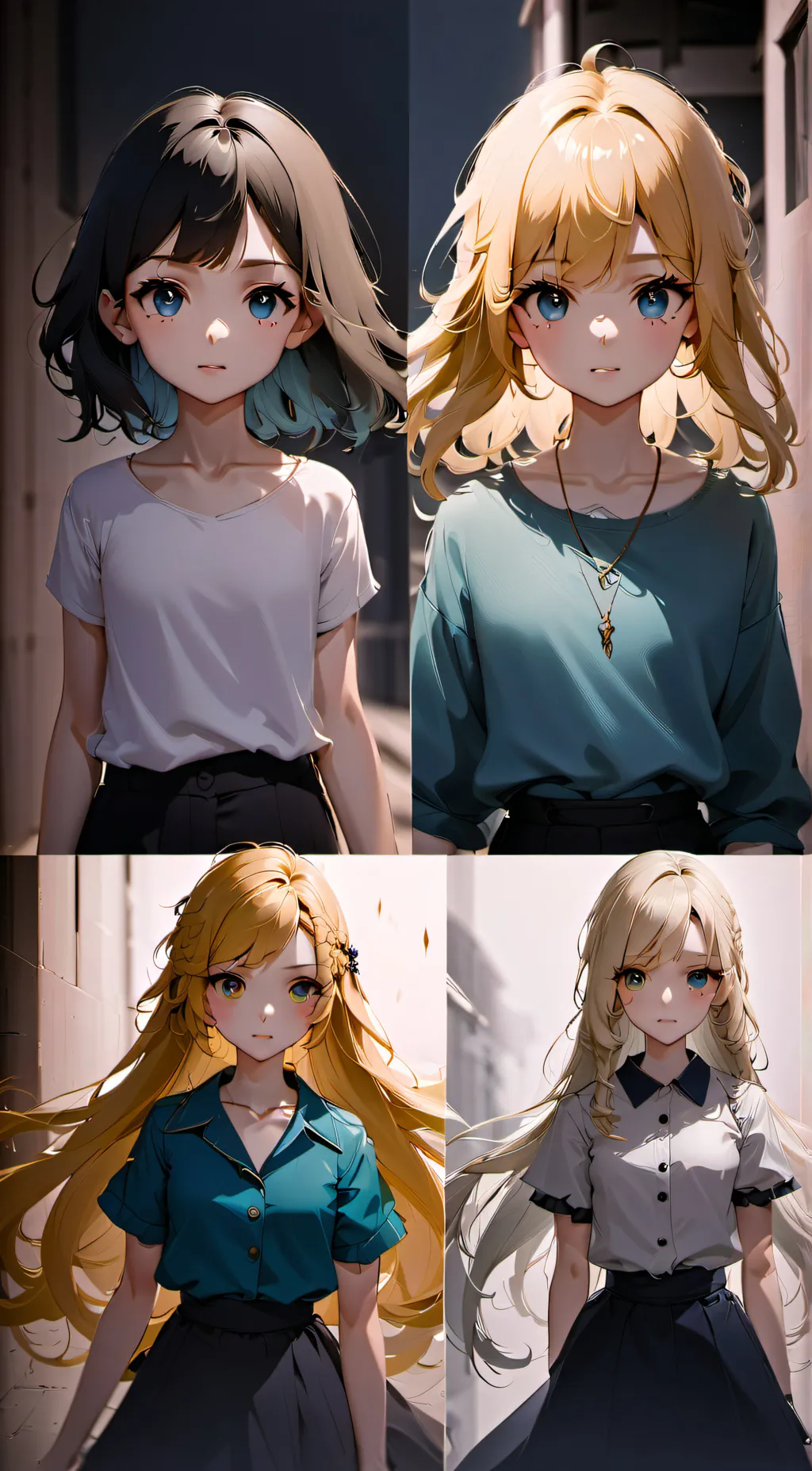 ai character: Maria and Raylai  background