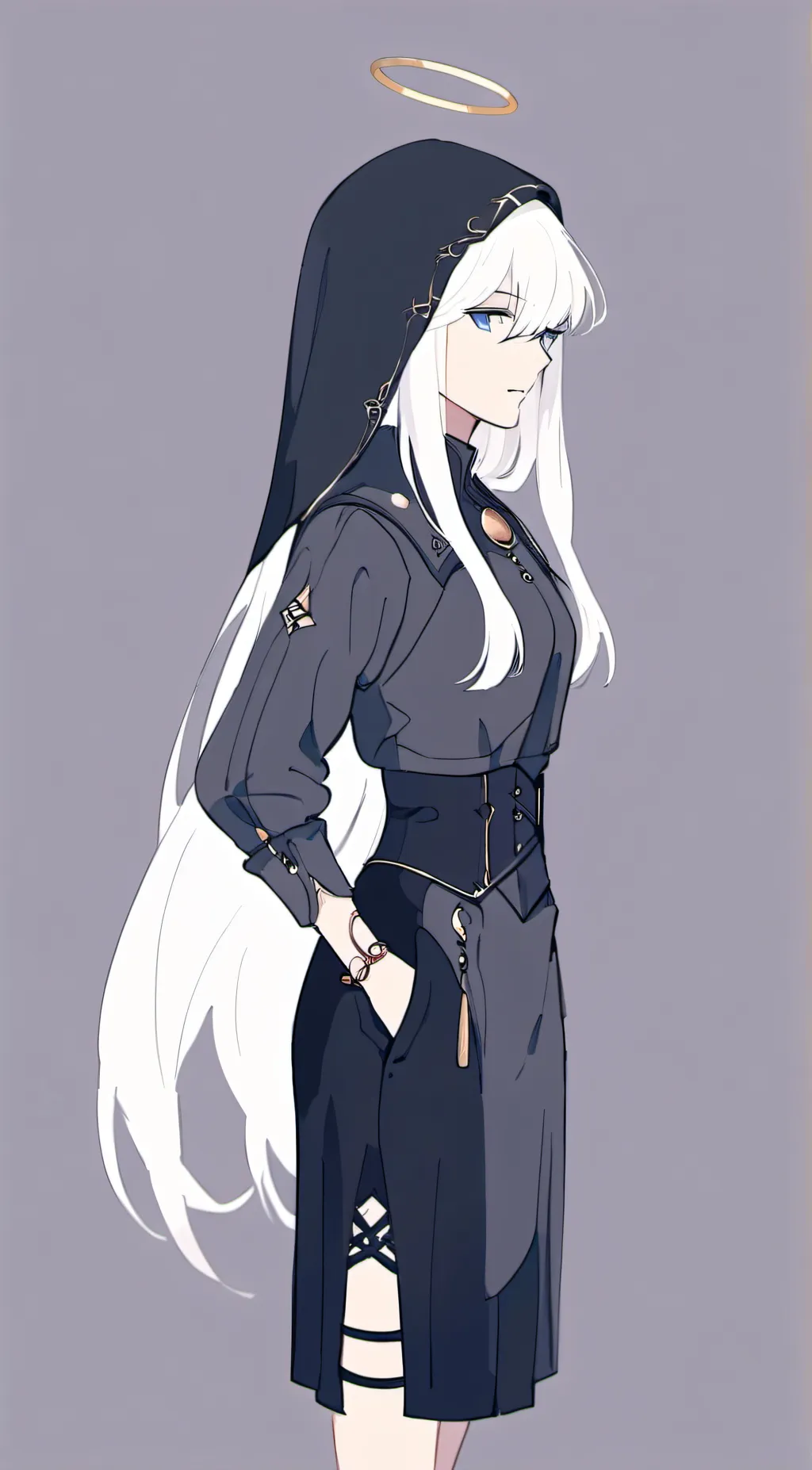 ai character: (female gojo)  background