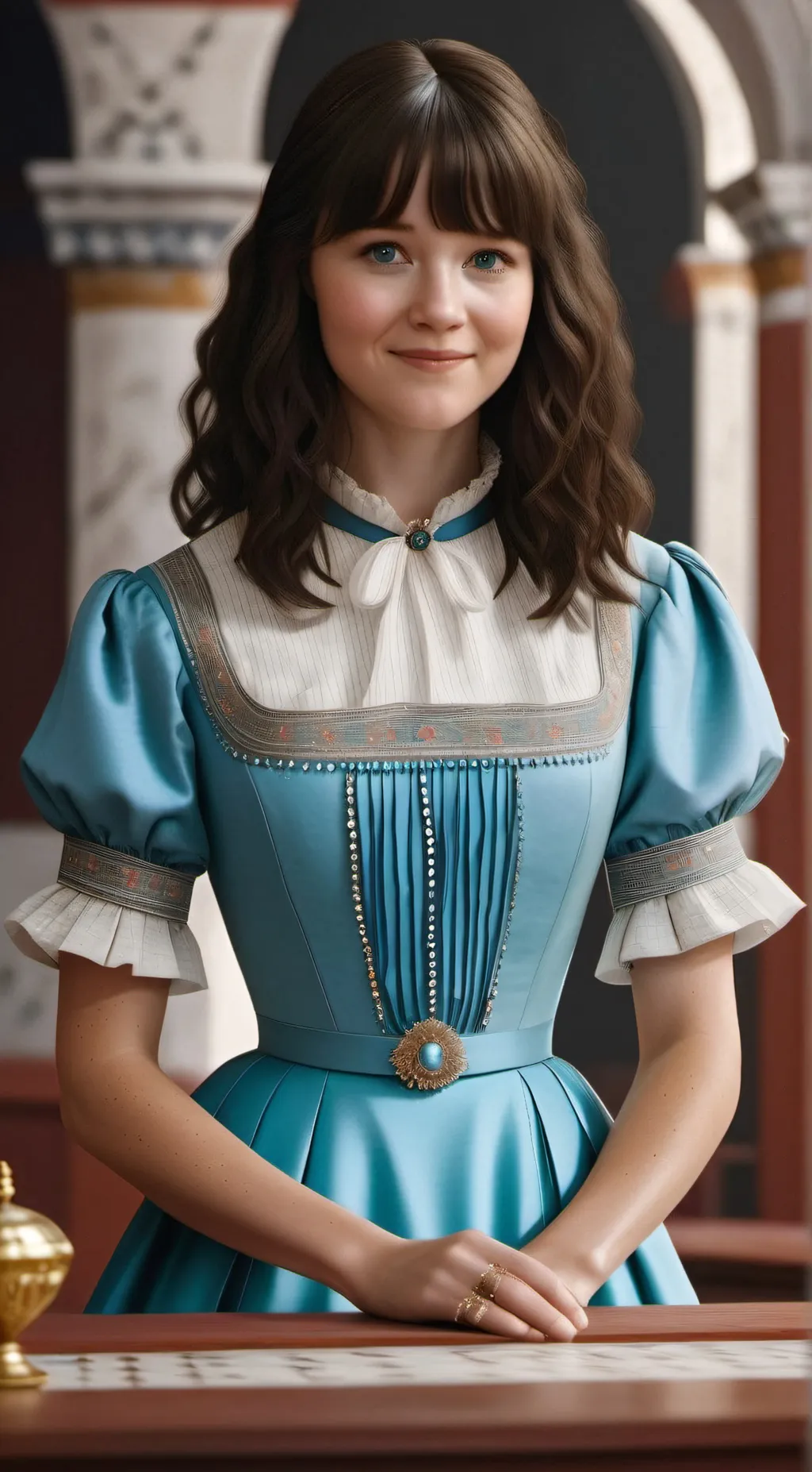 ai character: Eloise Bridgerton background