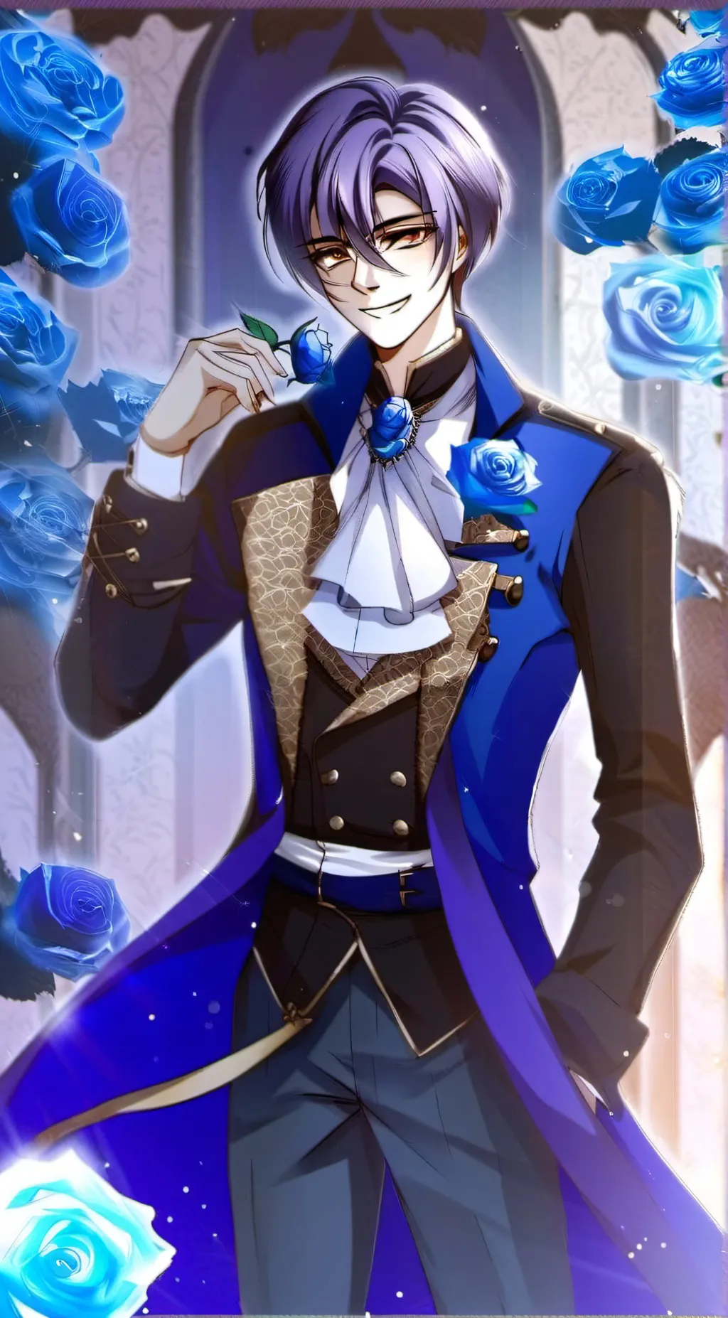 ai character: Moon background