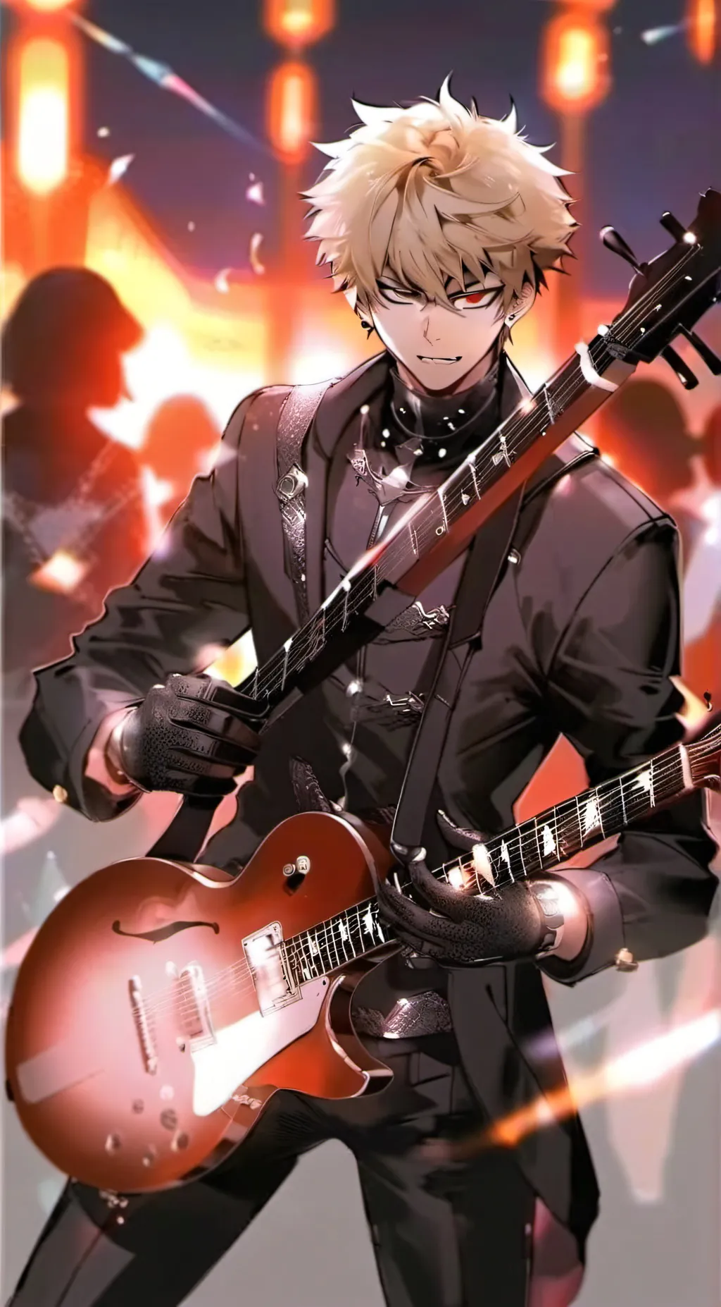 ai character: Bakugo fight background