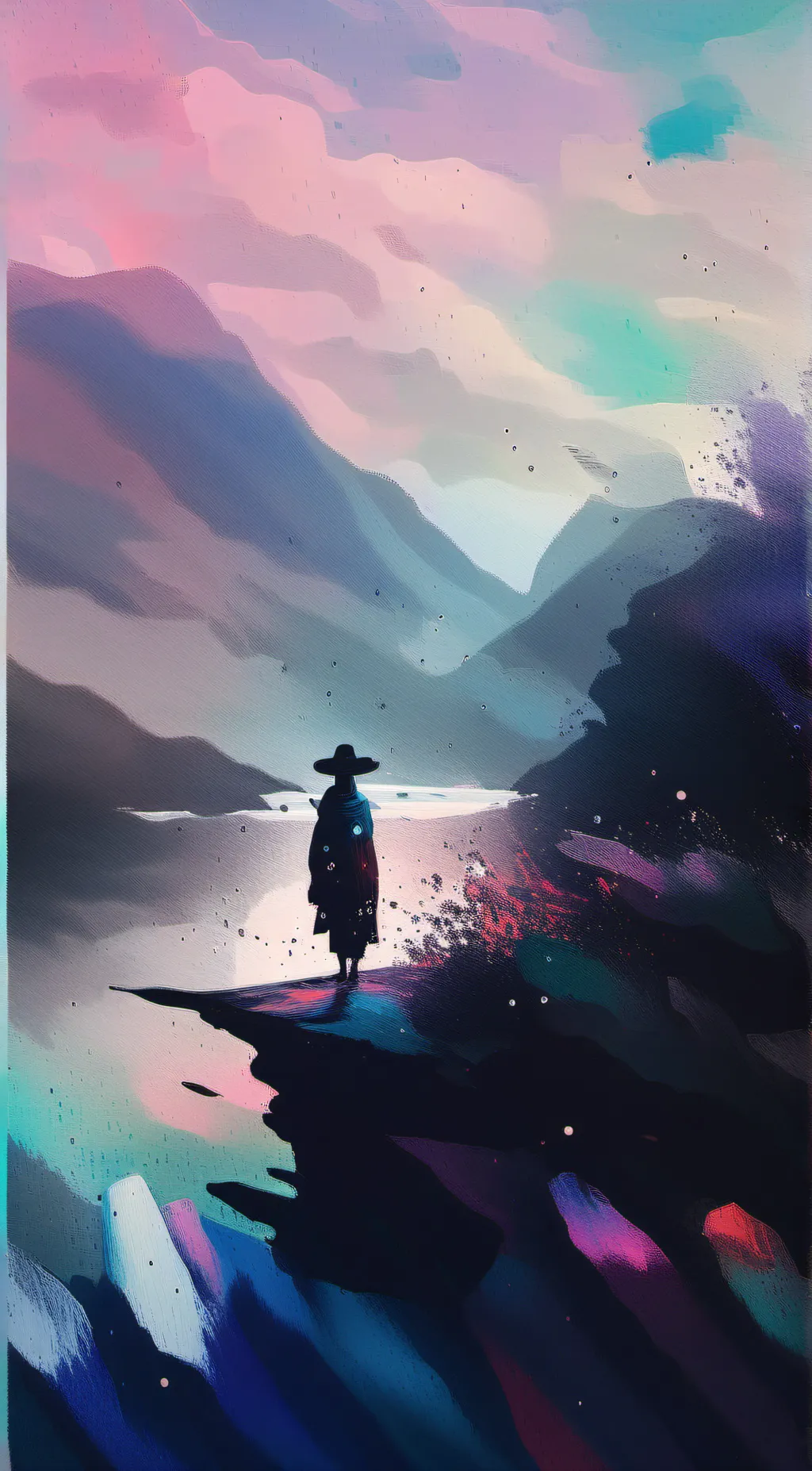 ai character: a void background