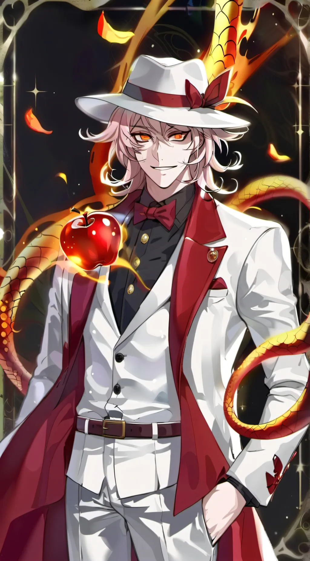 ai character: 🍎lucifer🍎 background