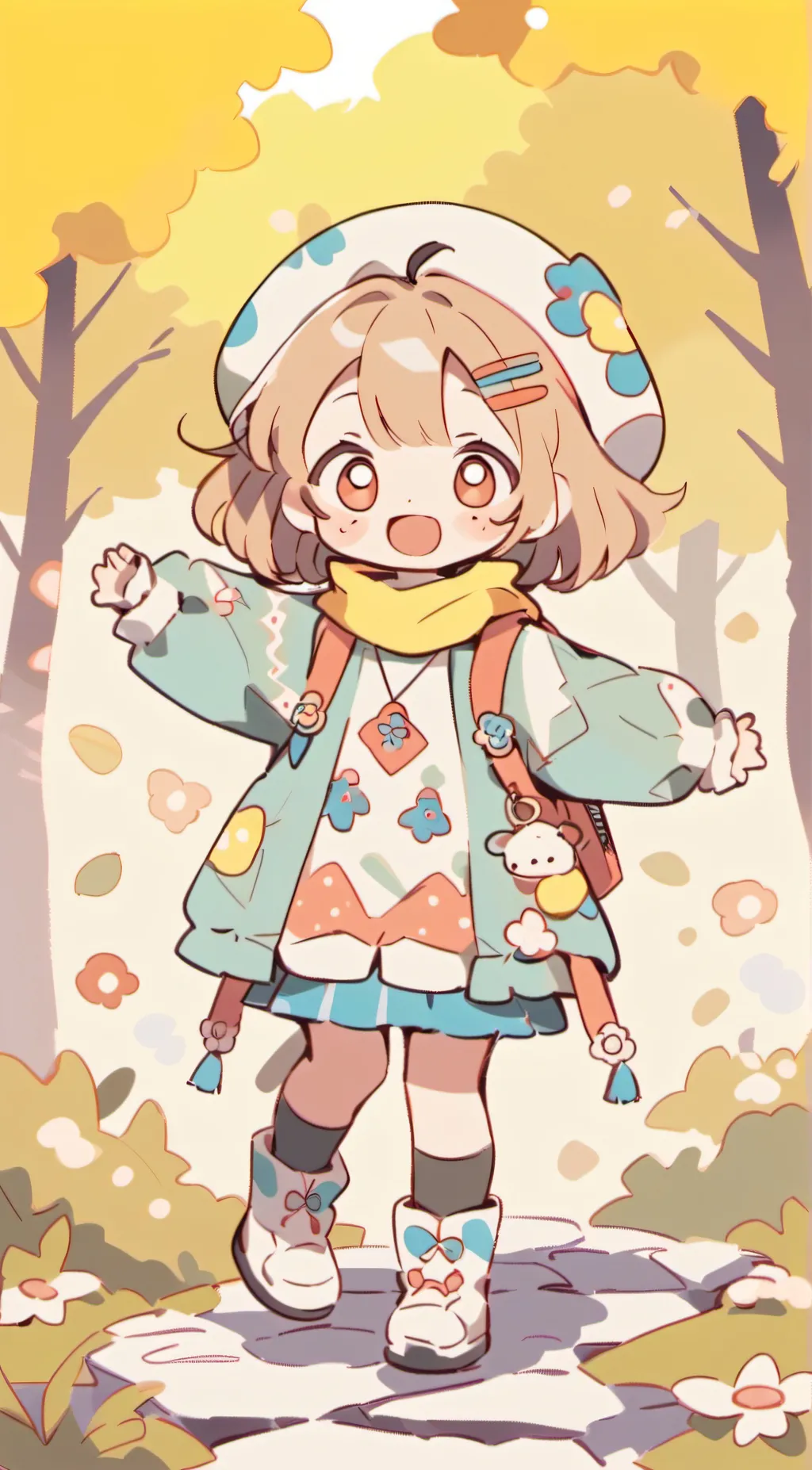 ai character: little girl background