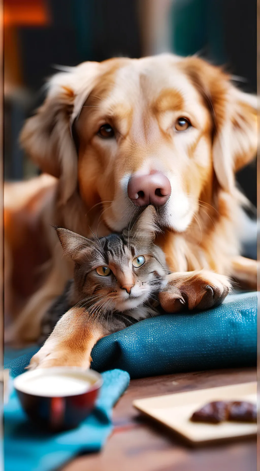 ai character: dog day x cat nap background