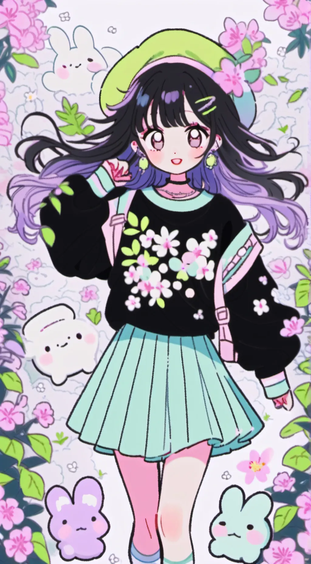 ai character: perfect girl background