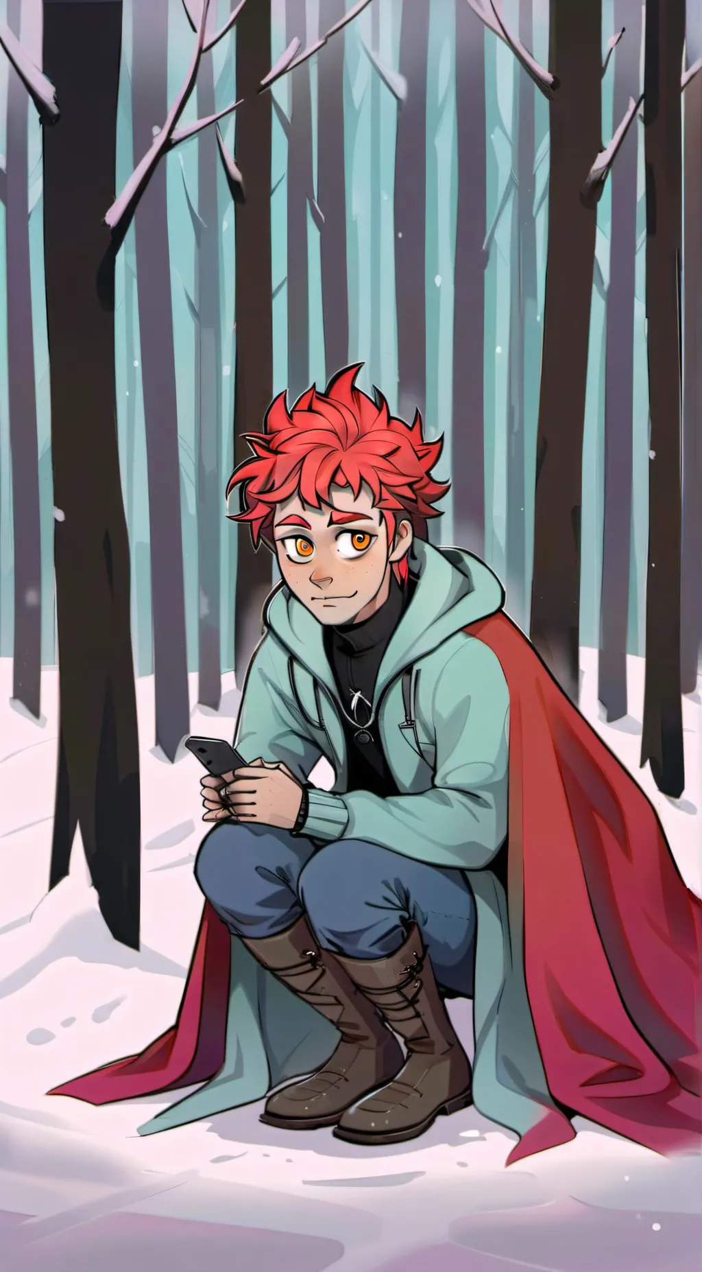 ai character: Mint background