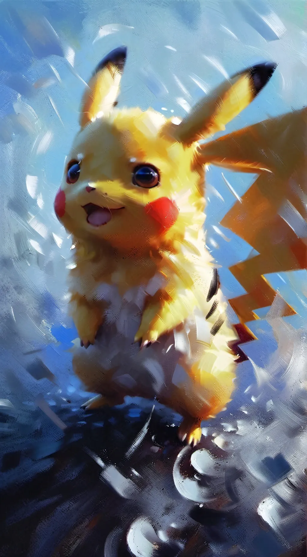 ai character: Pikachu background