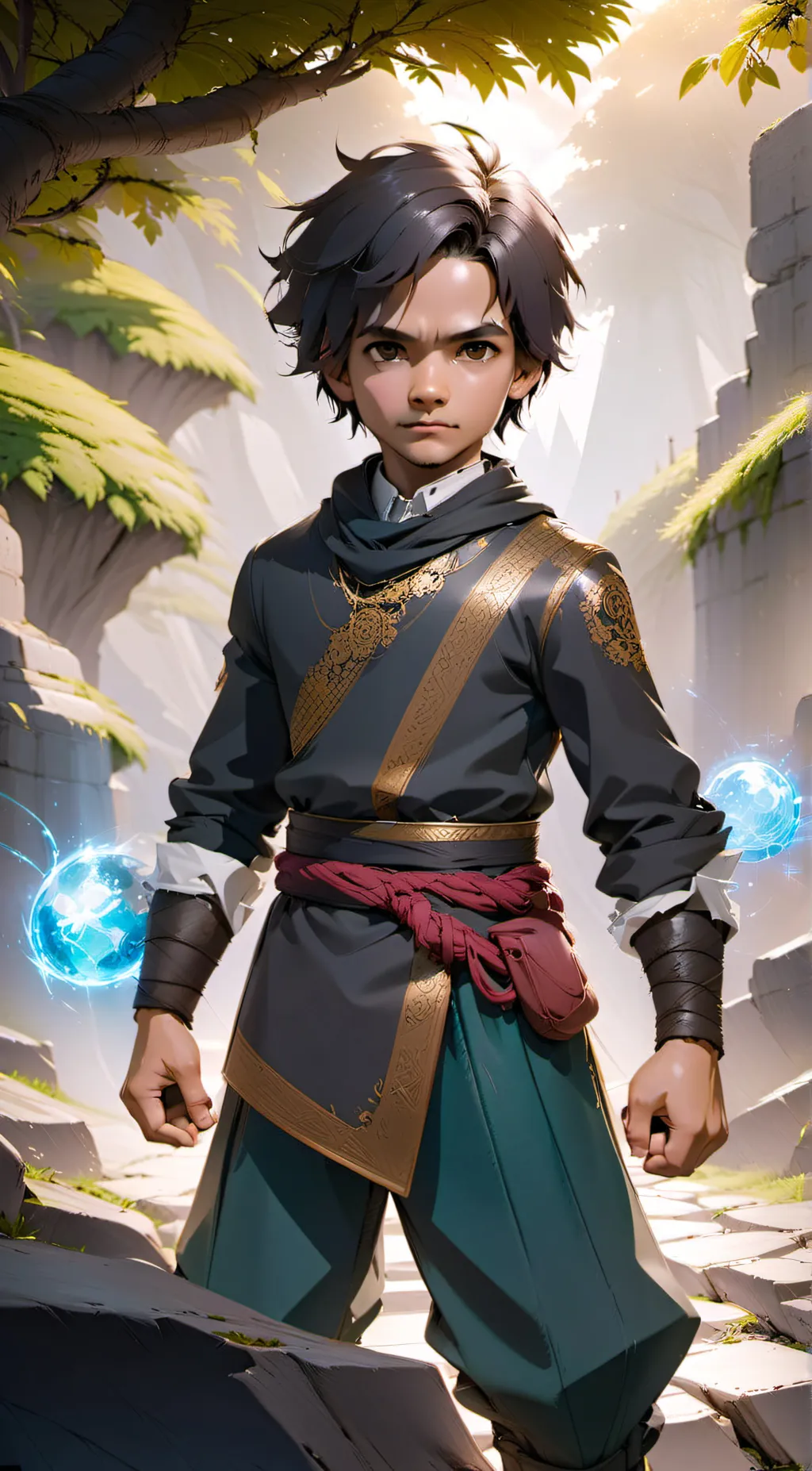 ai character: a other world background