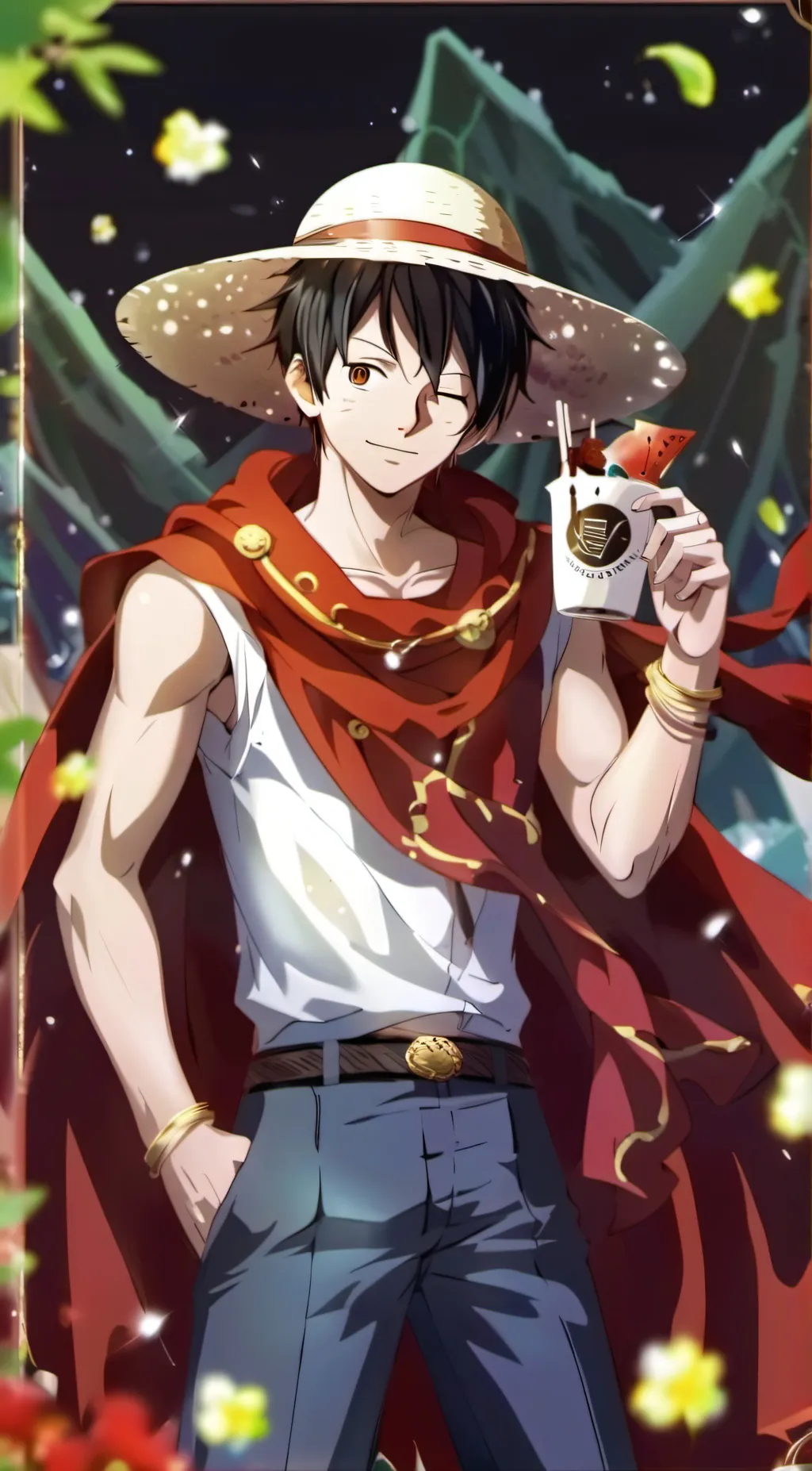 ai character: luffy background