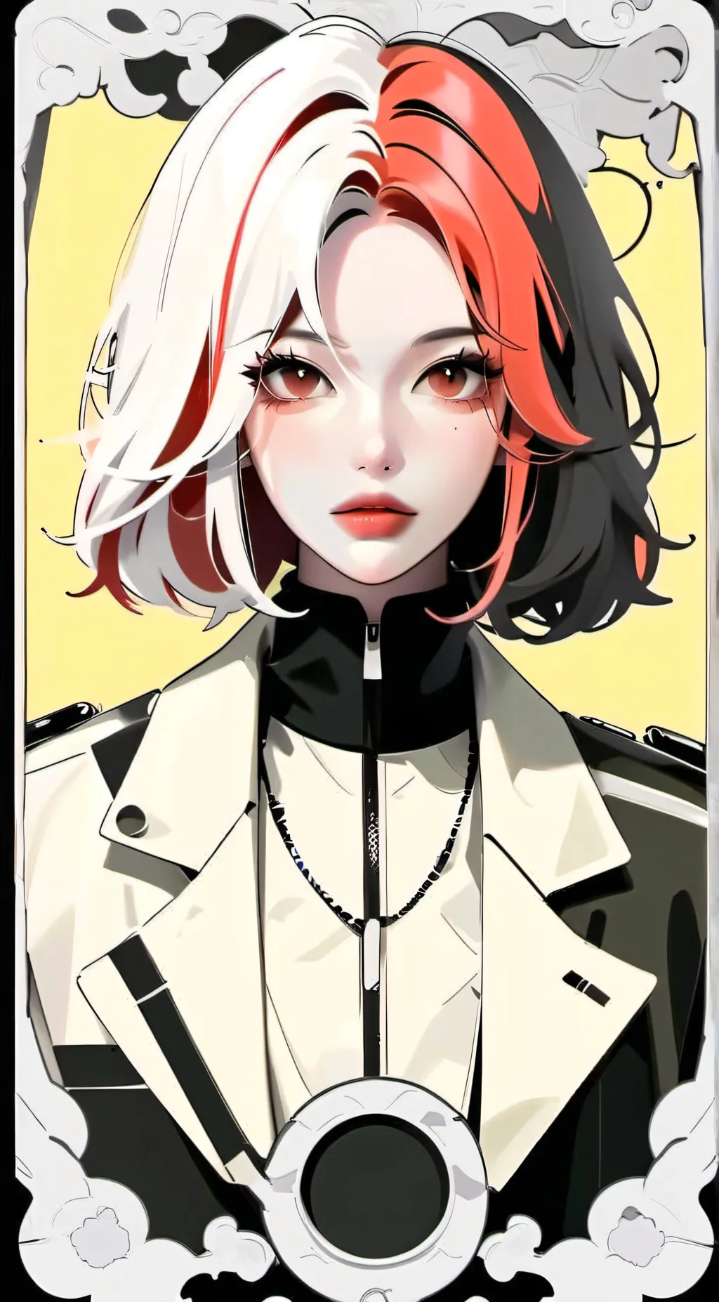 ai character: Violet background