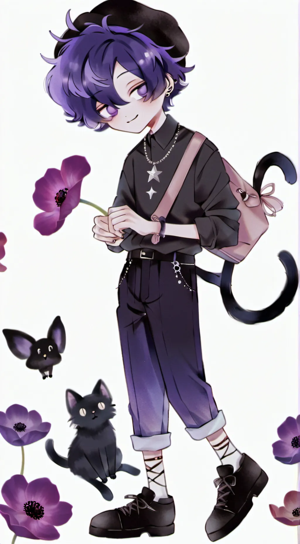 ai character: 💎Cristal cat 💎 background