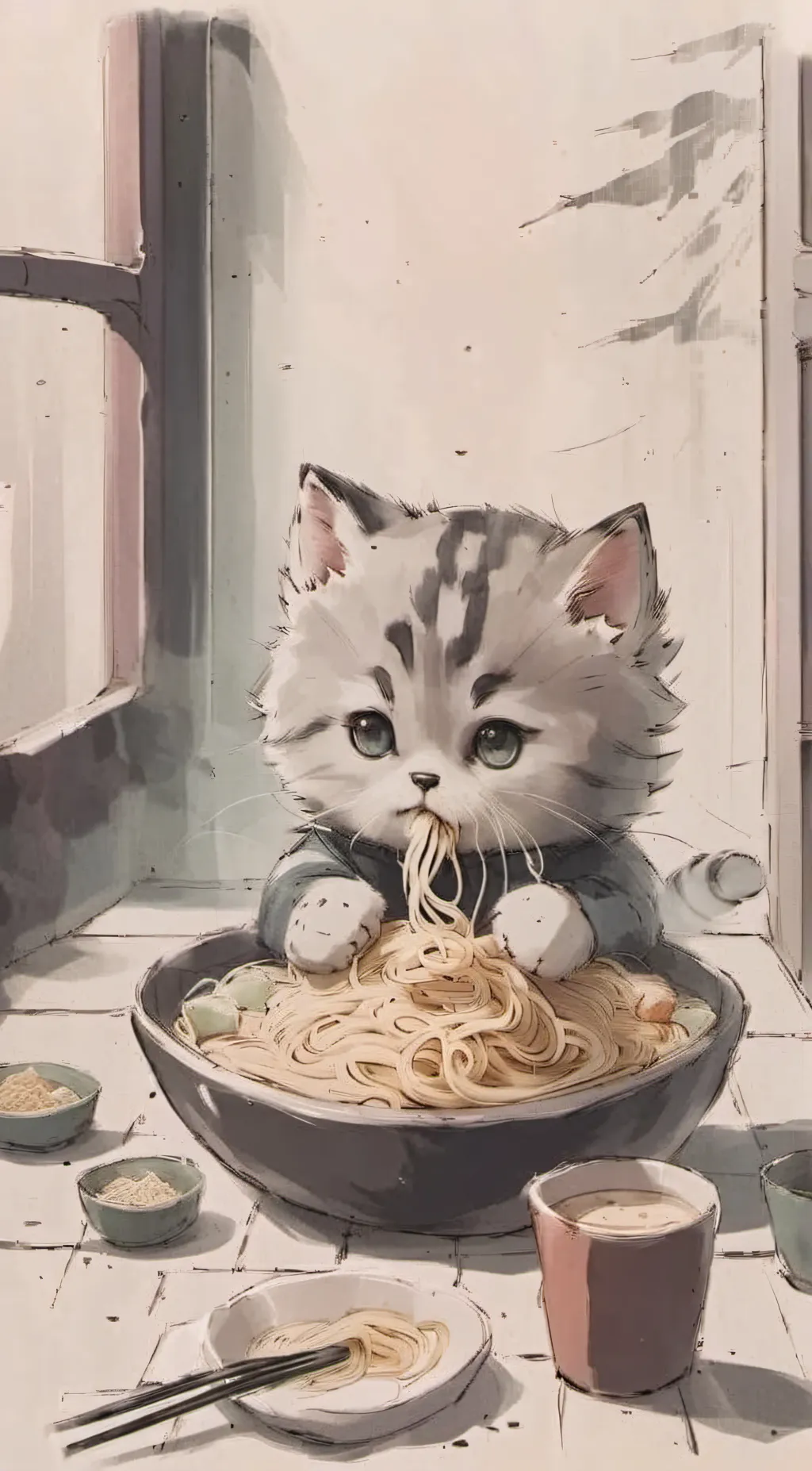 ai character: kitty background