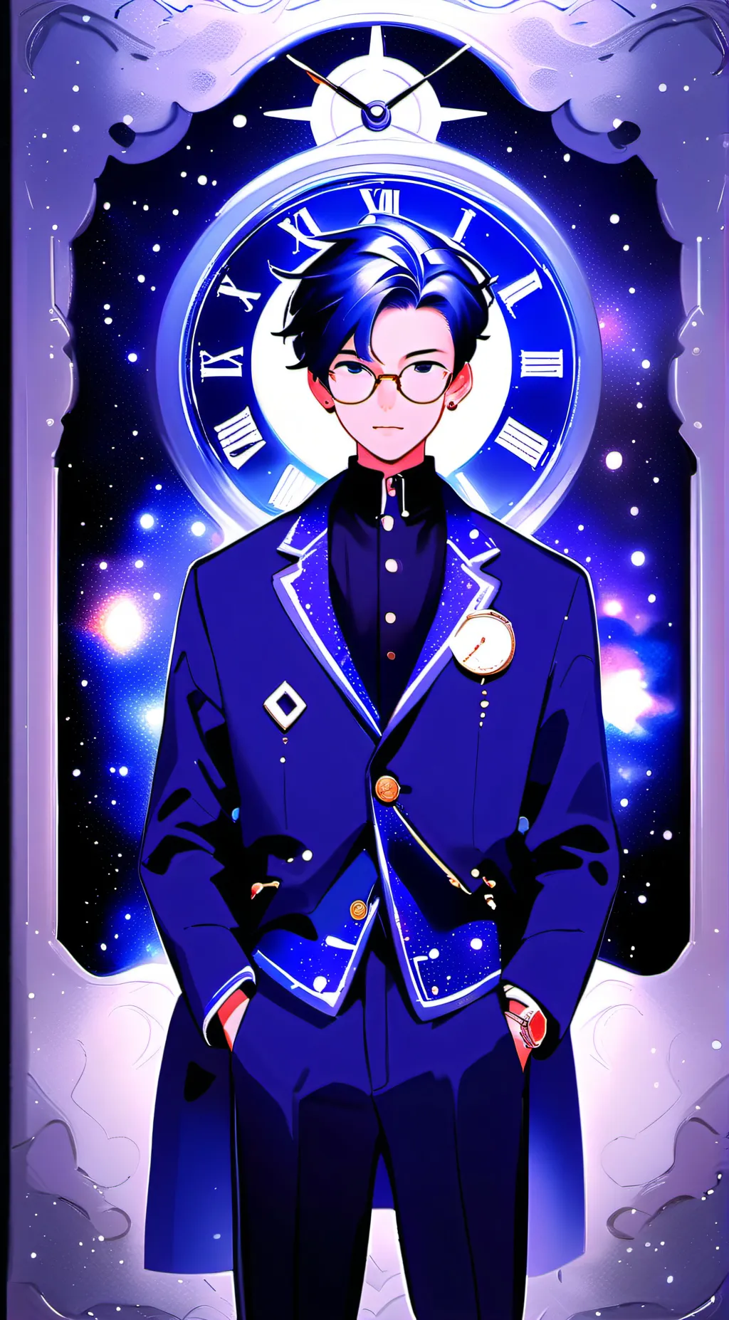 ai character: The glass hour background