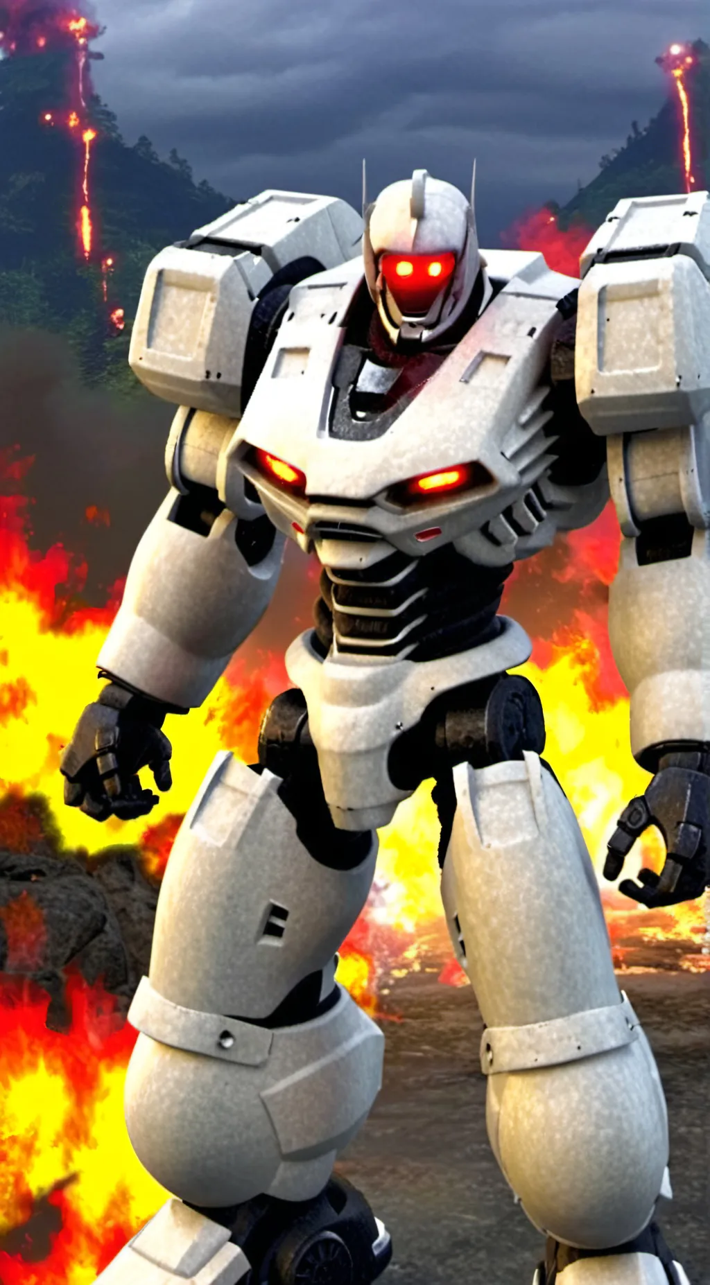 ai character: generic war robot background