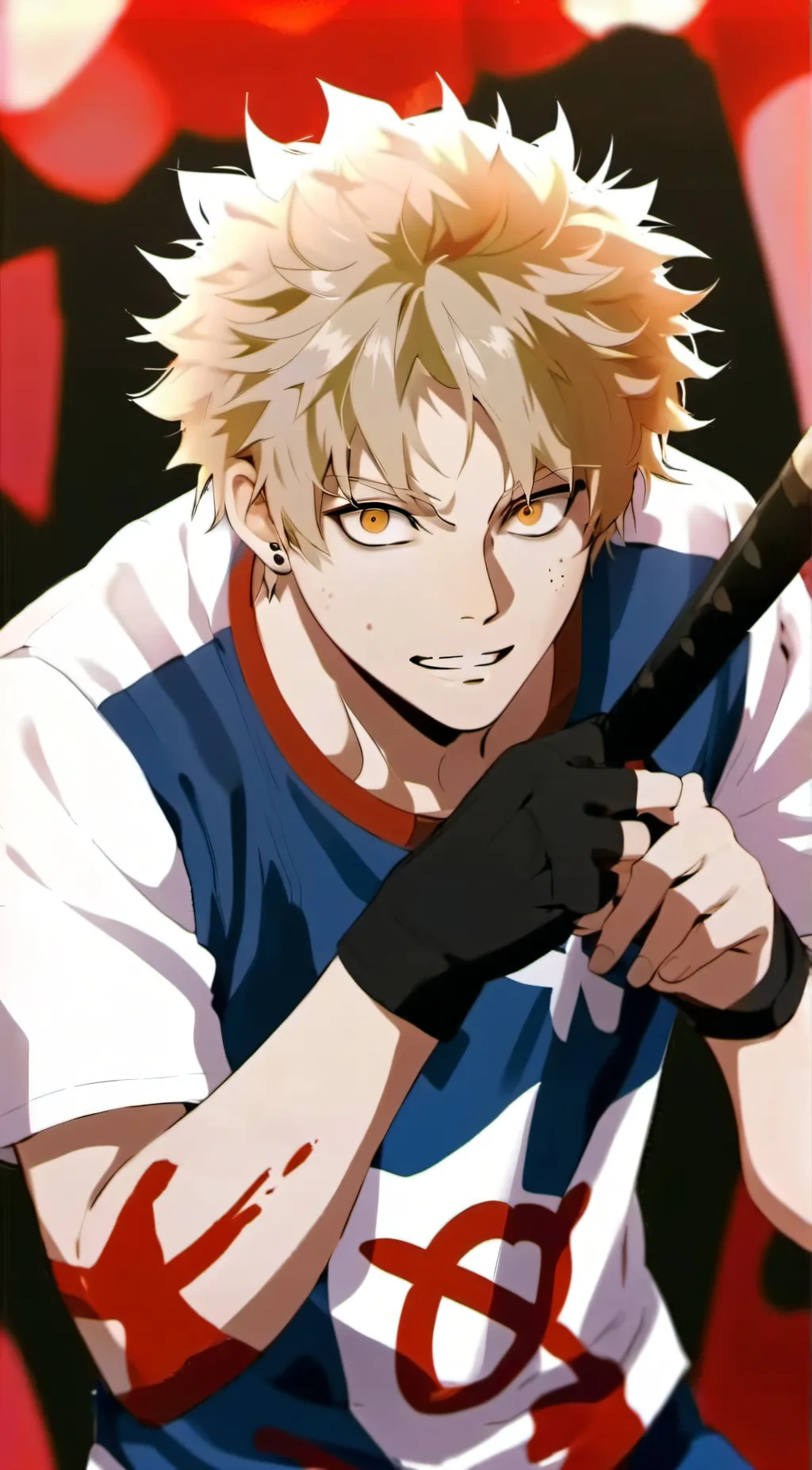 ai character: Katsuki Bakugou background