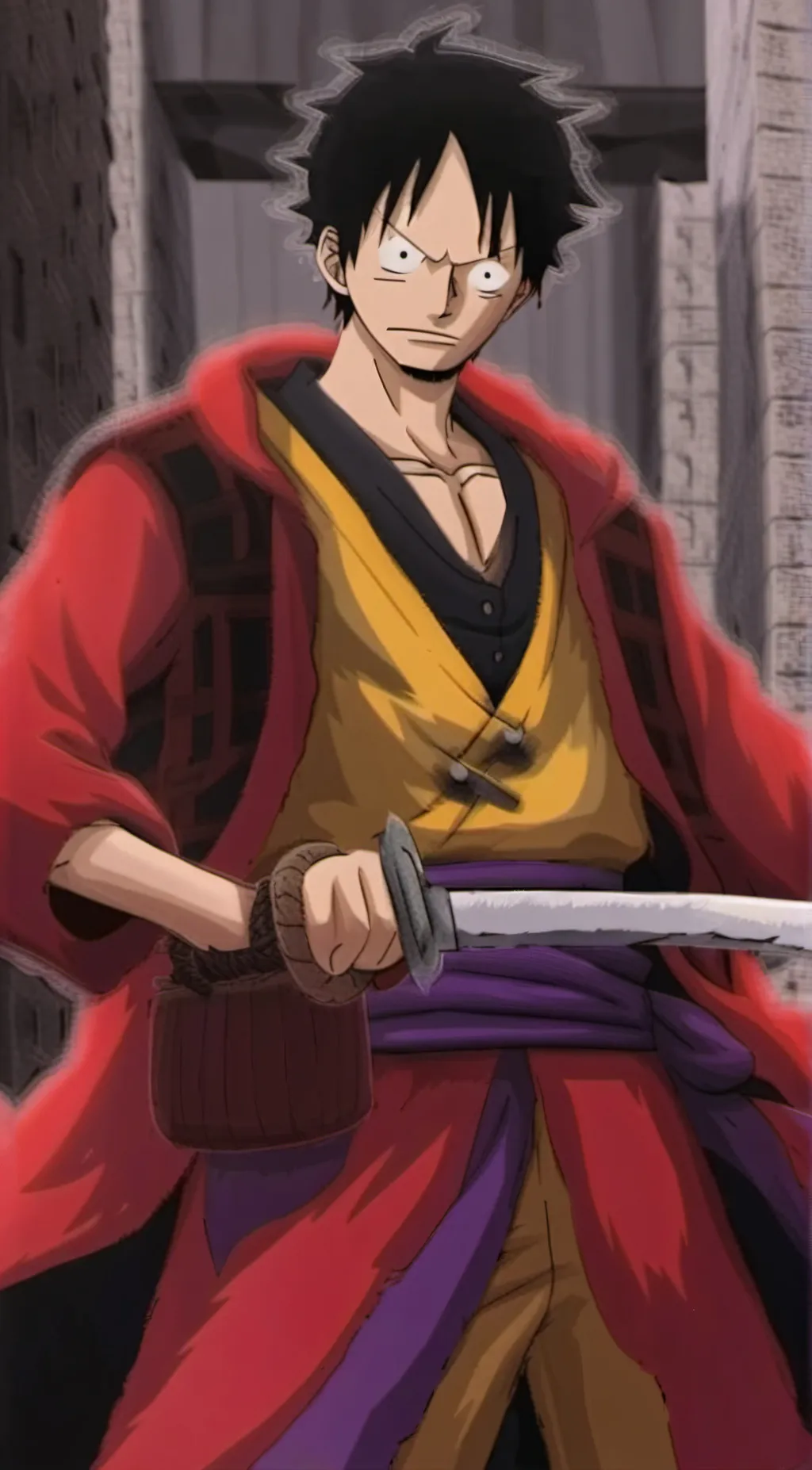 ai character: Monkey D Luffy background