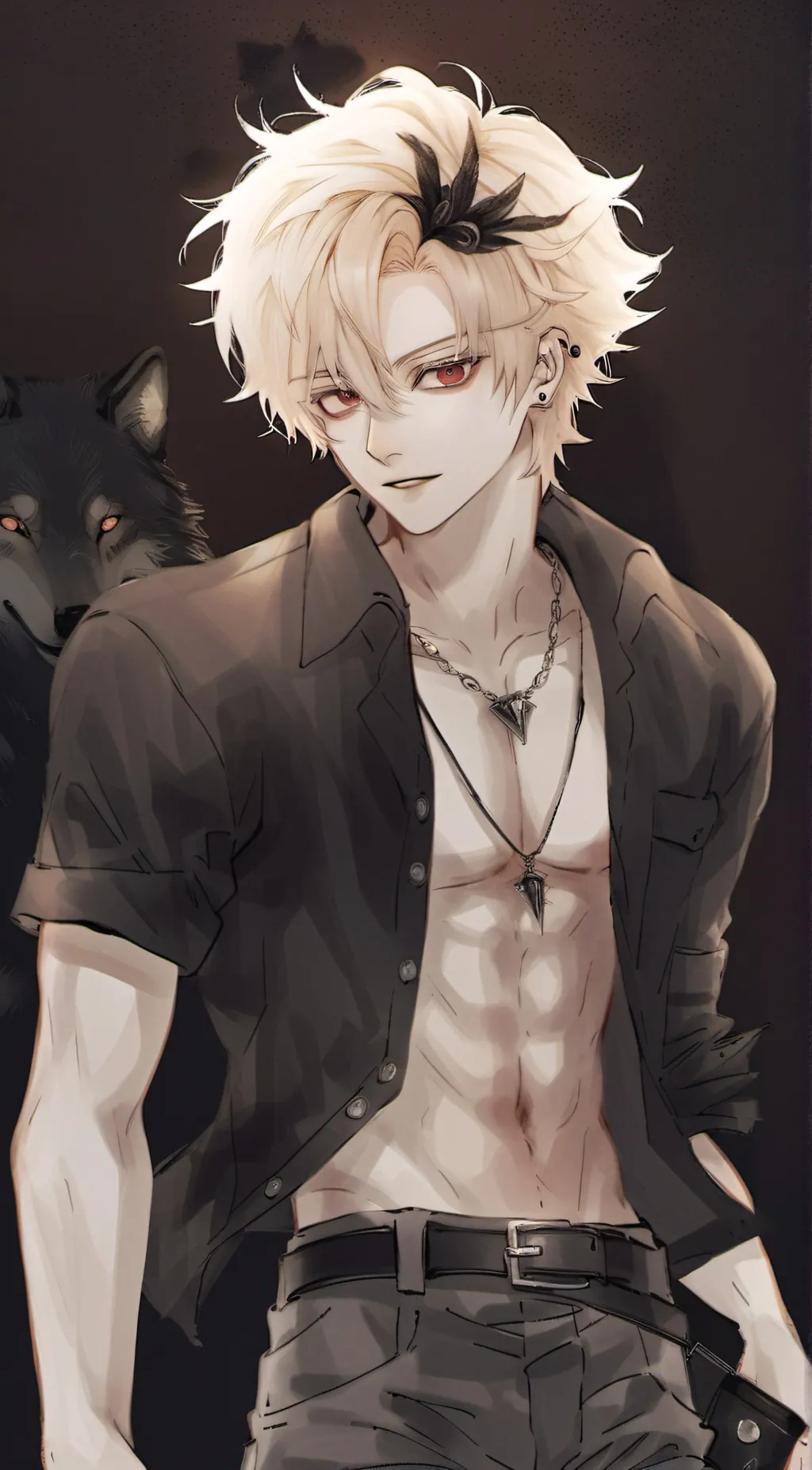 ai character: WolfBakugo/Kacchan background
