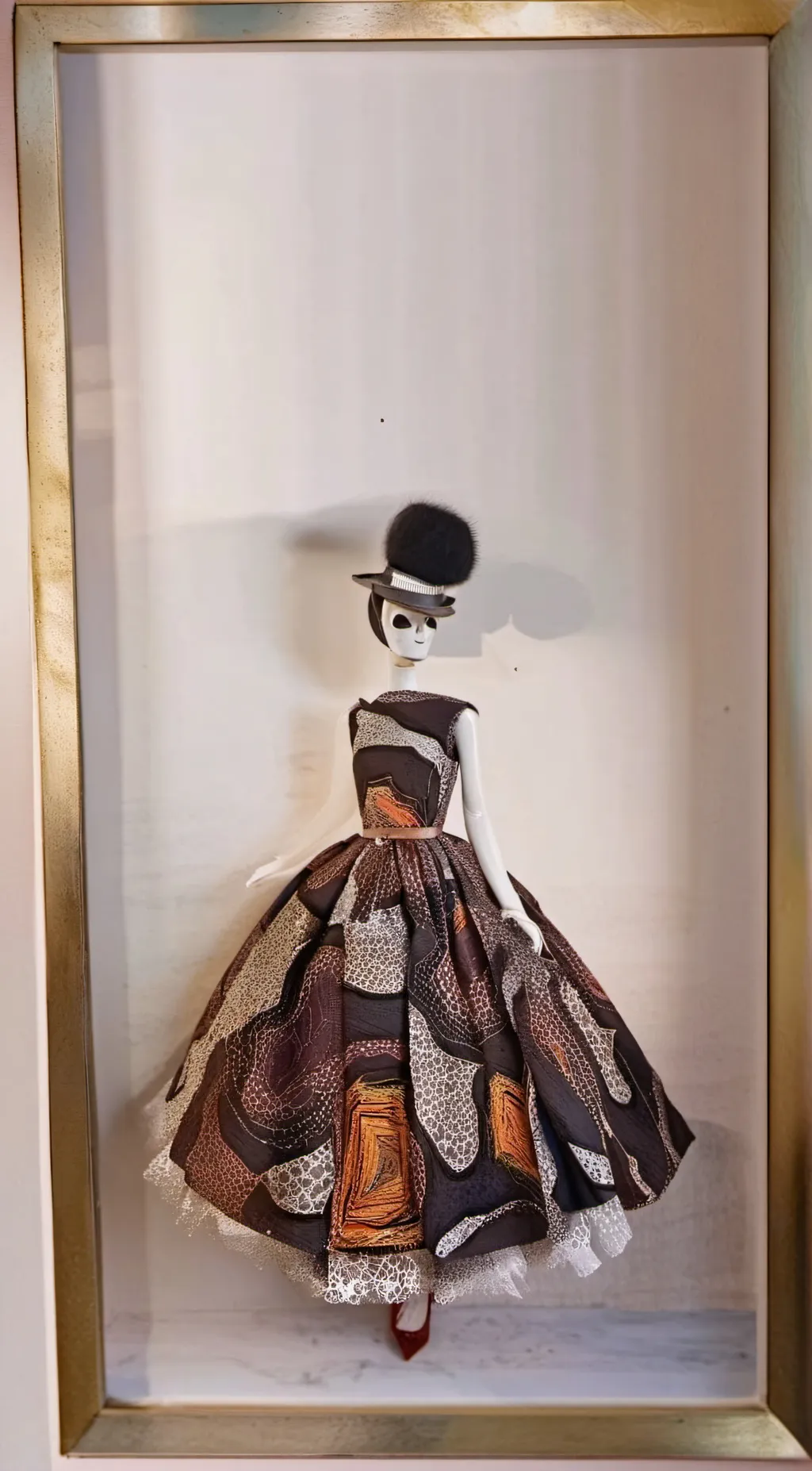 ai character: Porcelain doll. background