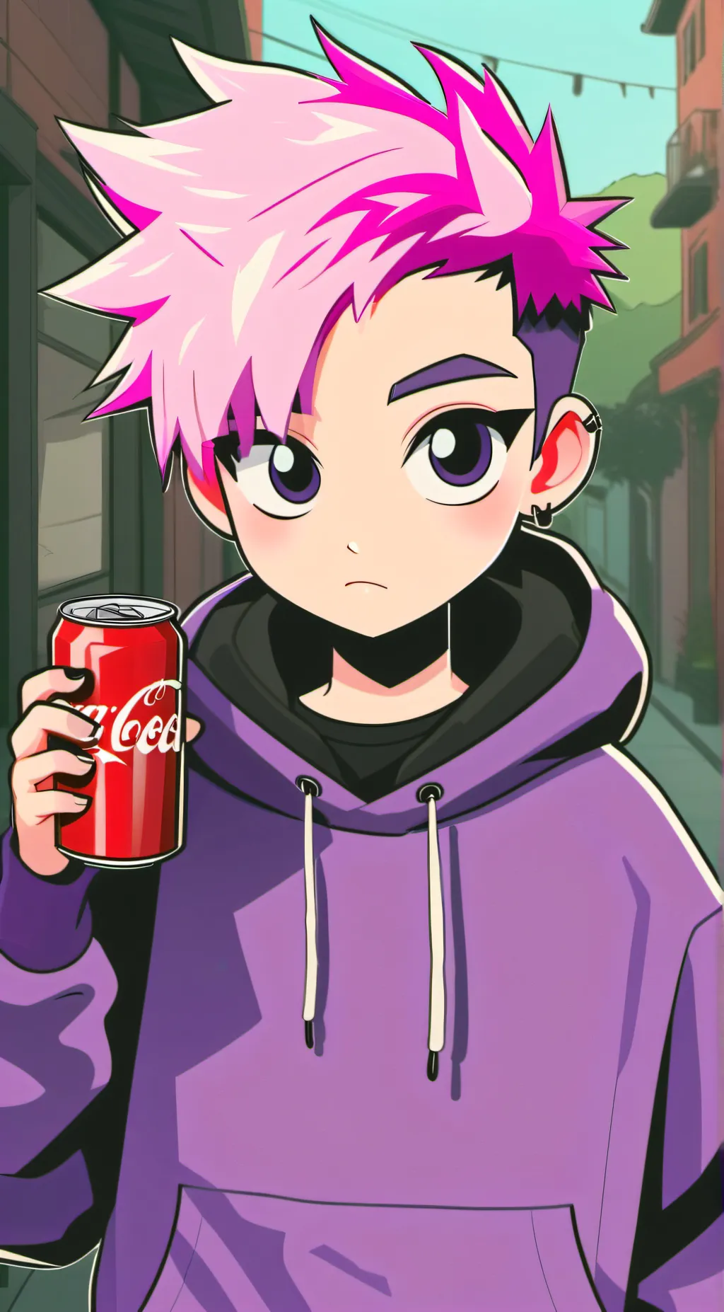 ai character: Cherry (Coca-Cola) background