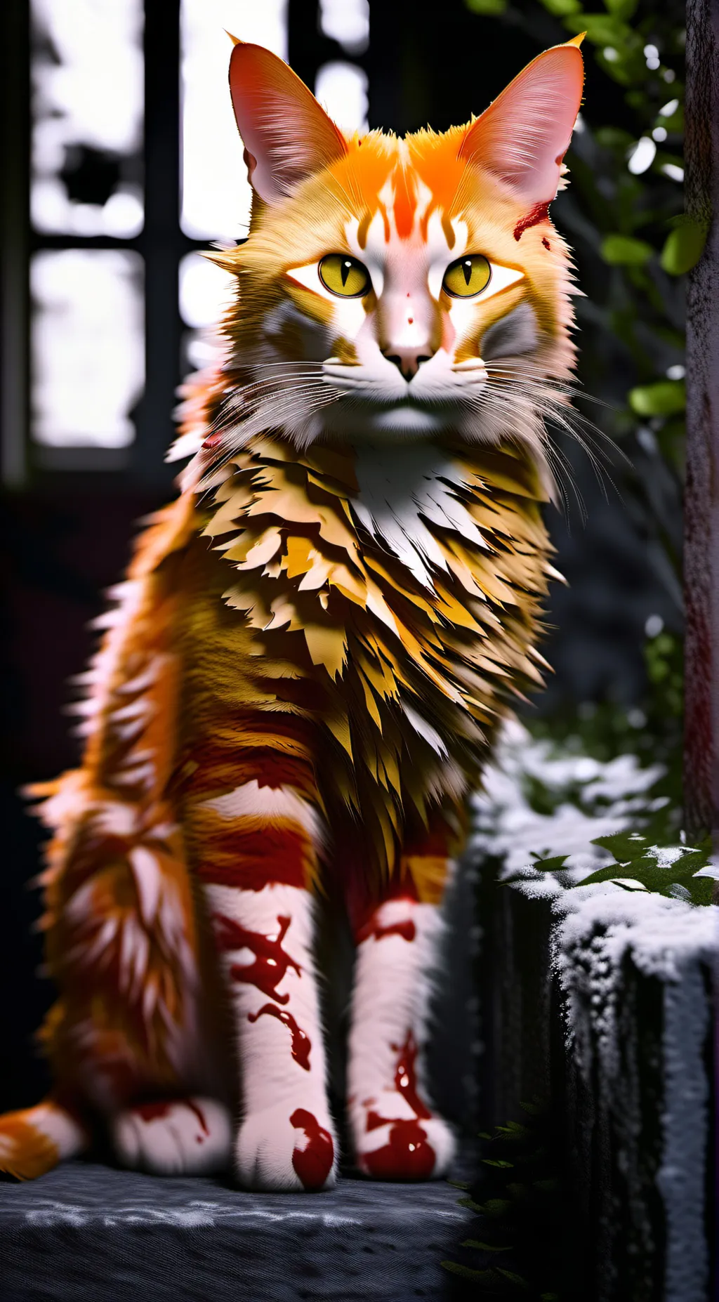 ai character: Cat blood fever background