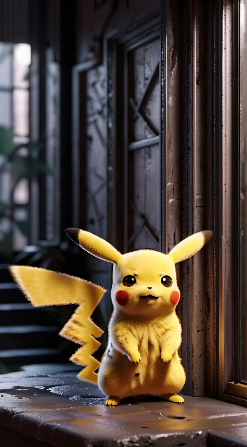 ai character: pikachu  background