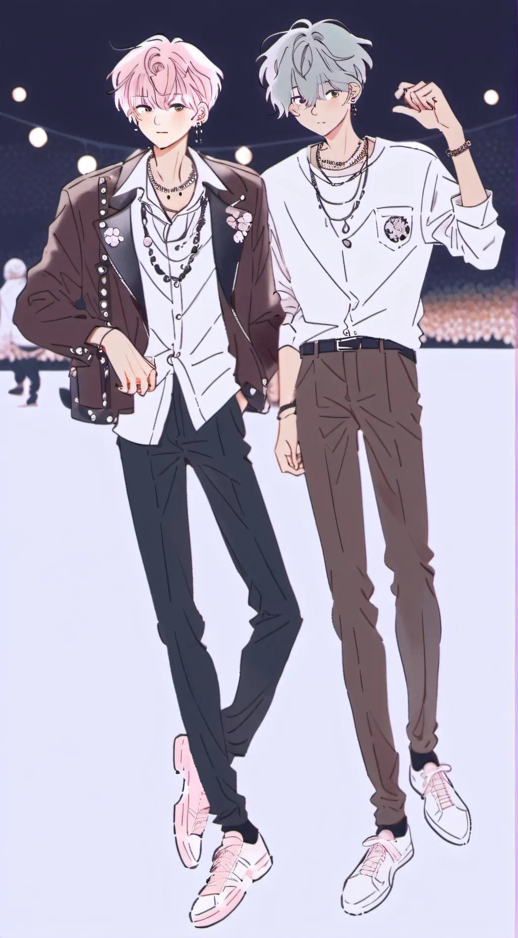 ai character: Strawberry & mint background