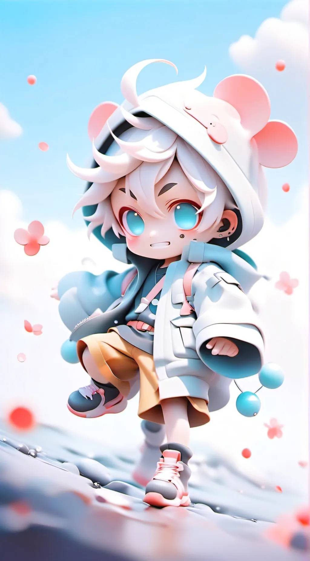ai character: cute boy background