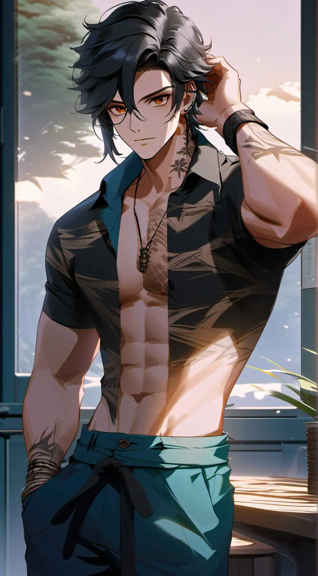 ai character: Hex background