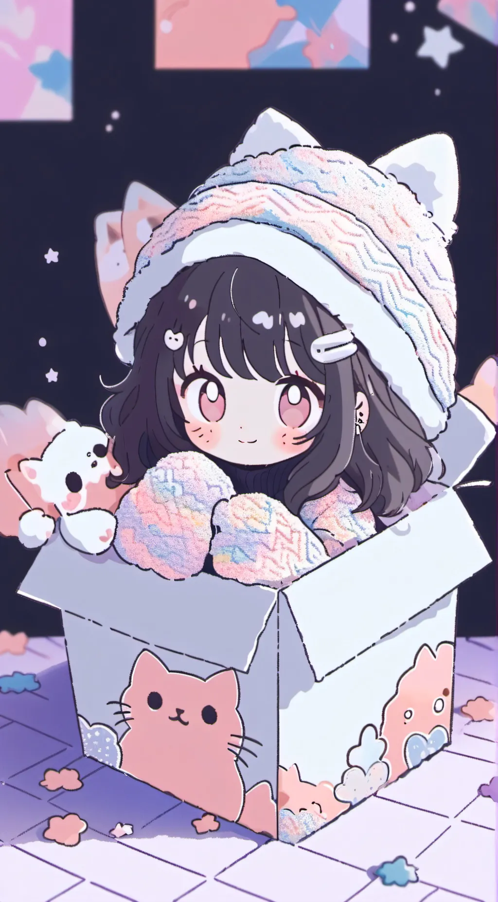 ai character: i go meow  background