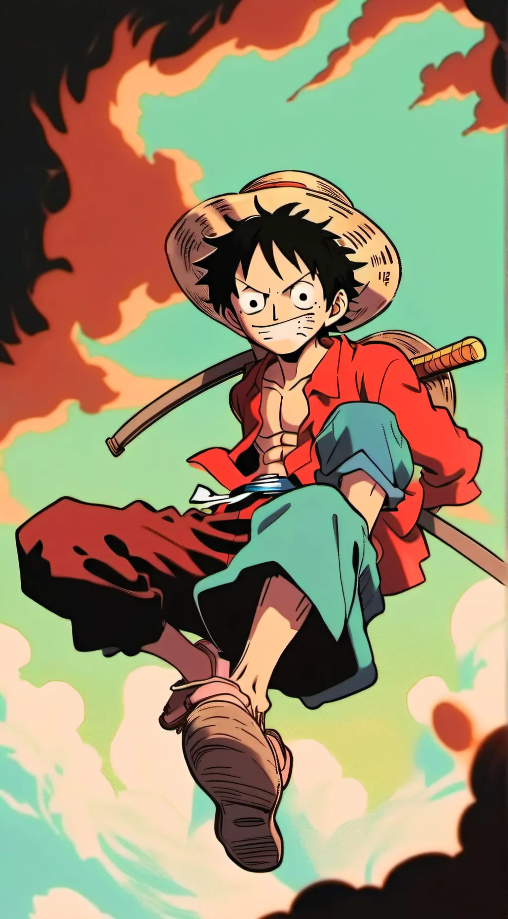 ai character: monkey d luffy background