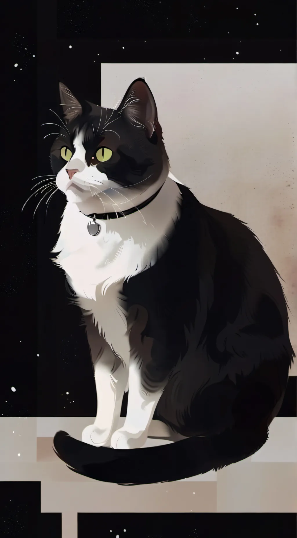 ai character: miss circle background