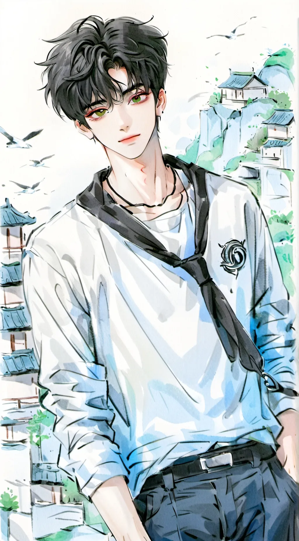 ai character: Atticus;) background