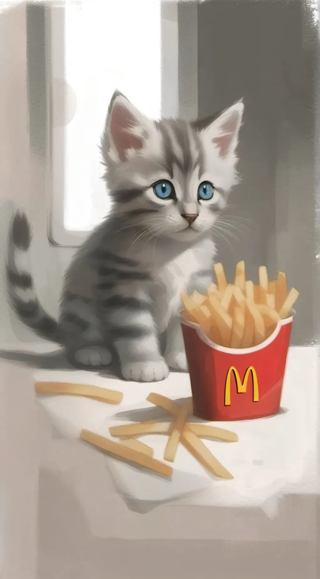 ai character: Sparkle background