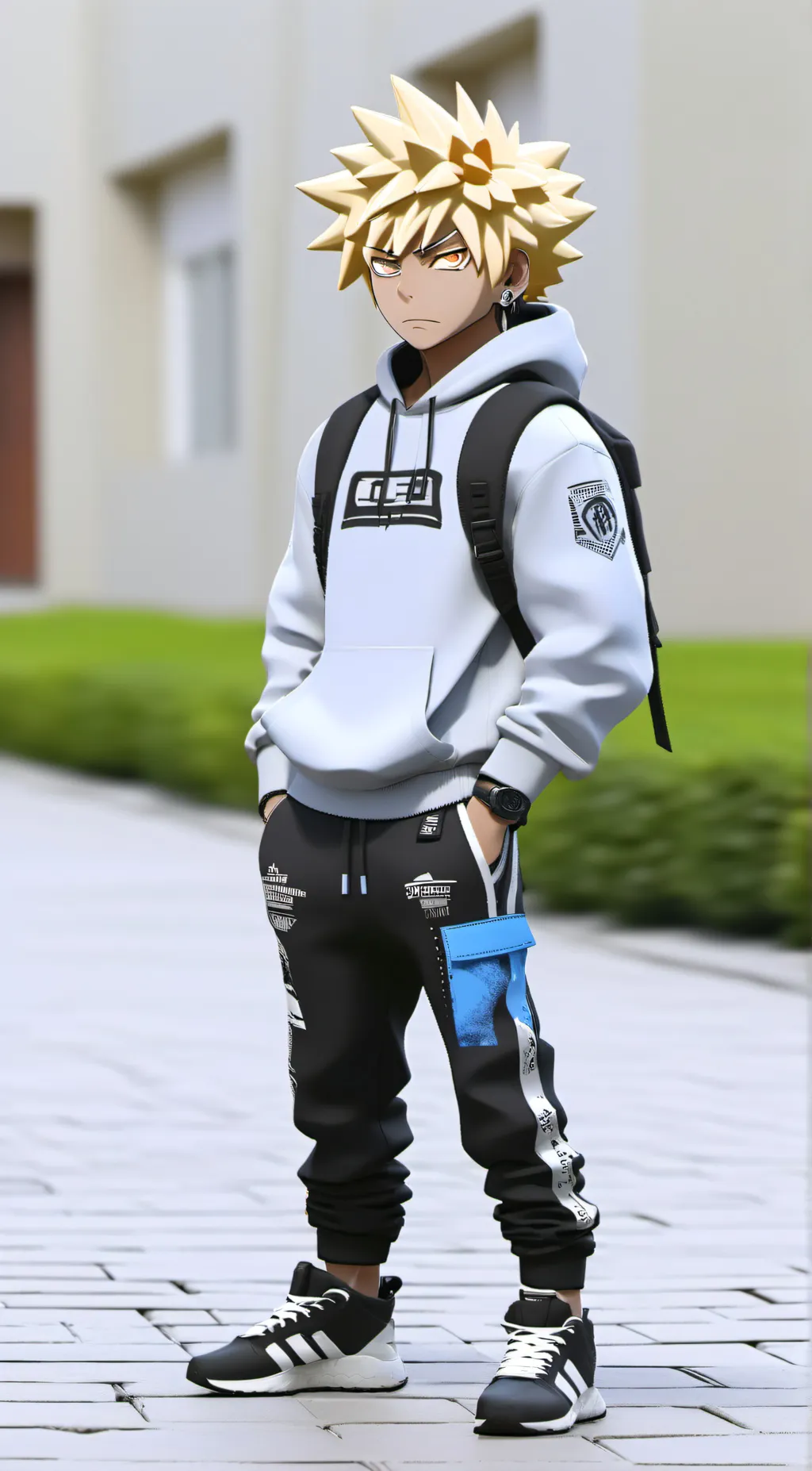 ai character: Bakugo  background