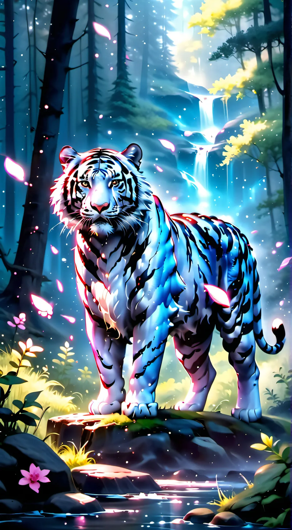 ai character: bluevet background