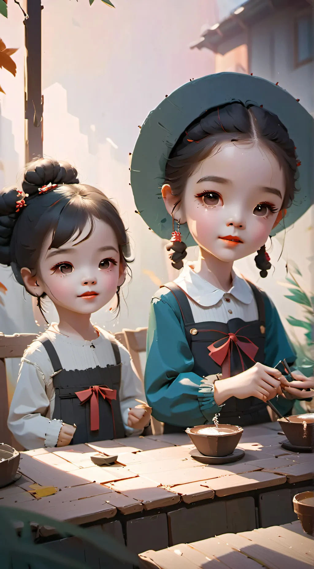 ai character: kate and anna background