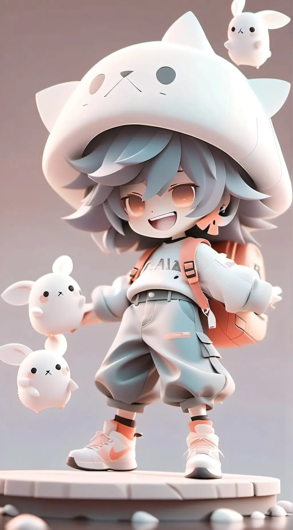 ai character: Miss circle background