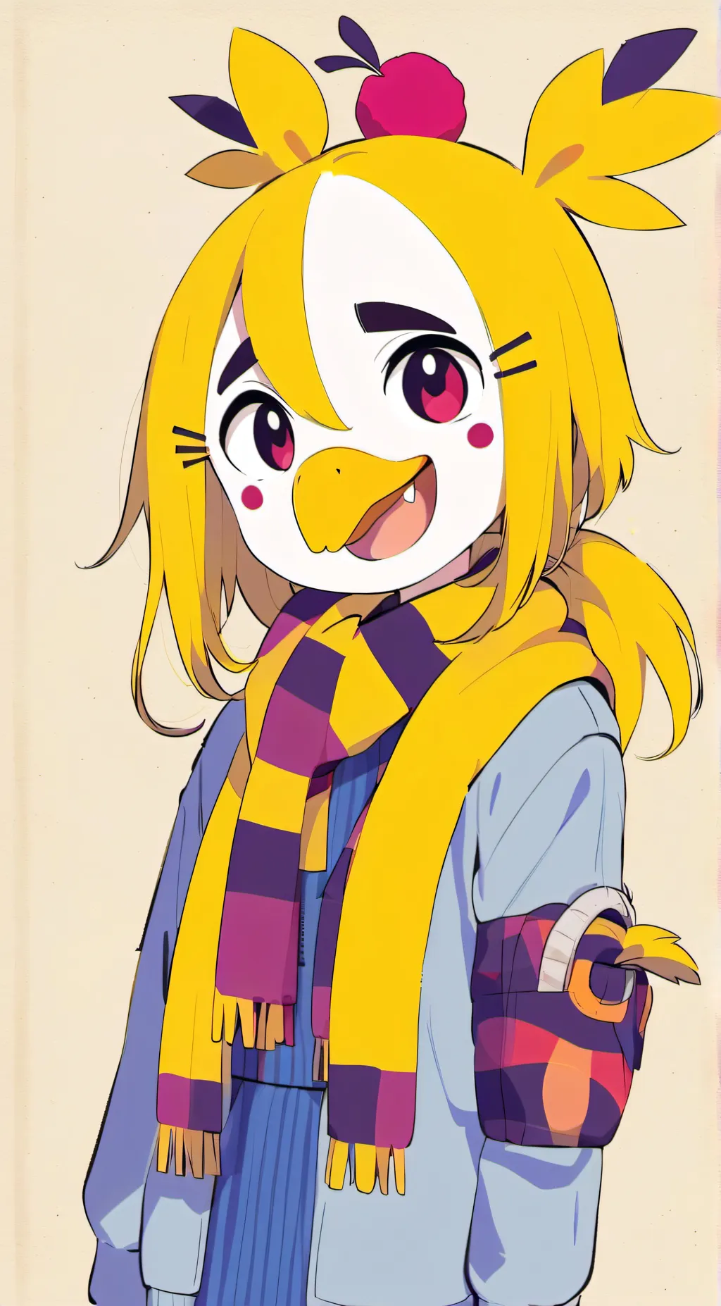 ai character: Chica the chicken background