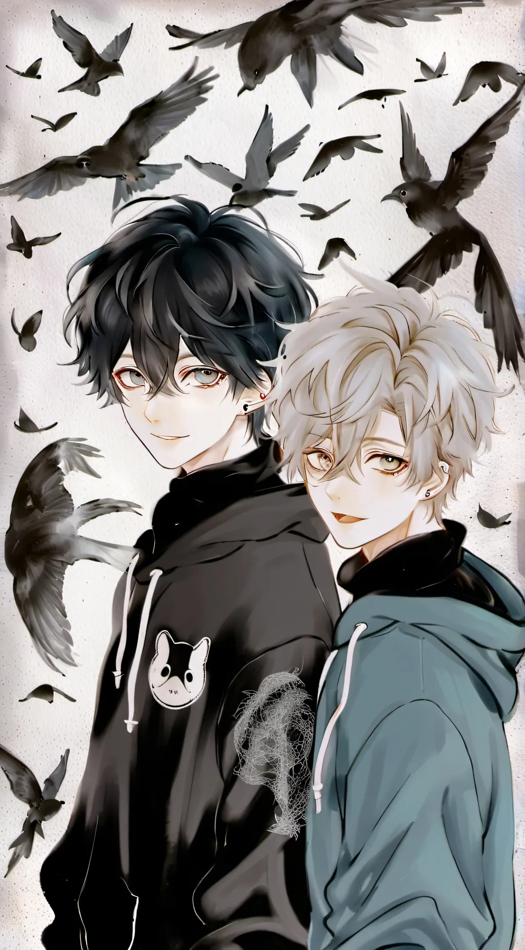 ai character: Alex and Emmanuel  background