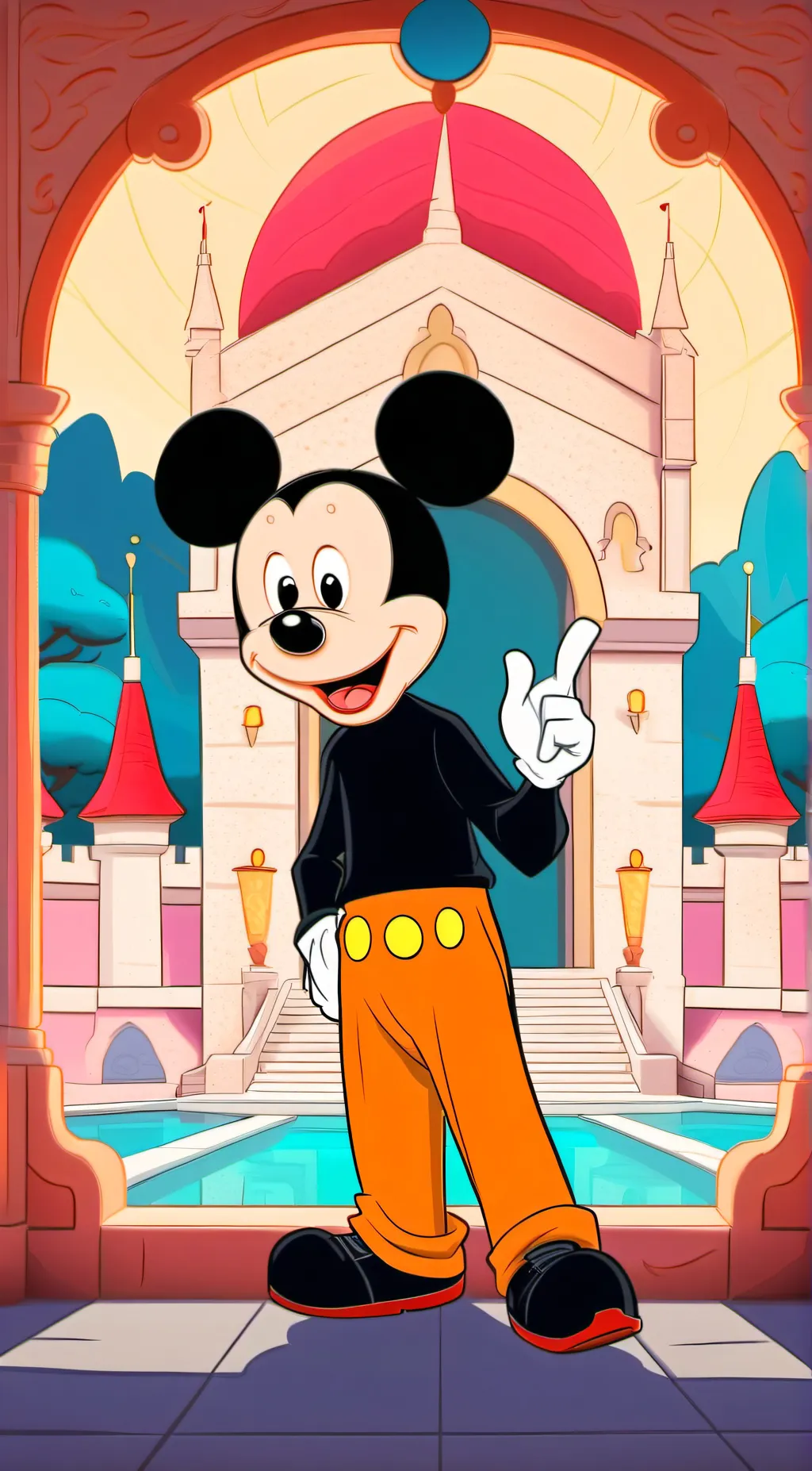 ai character: Micky mouse background