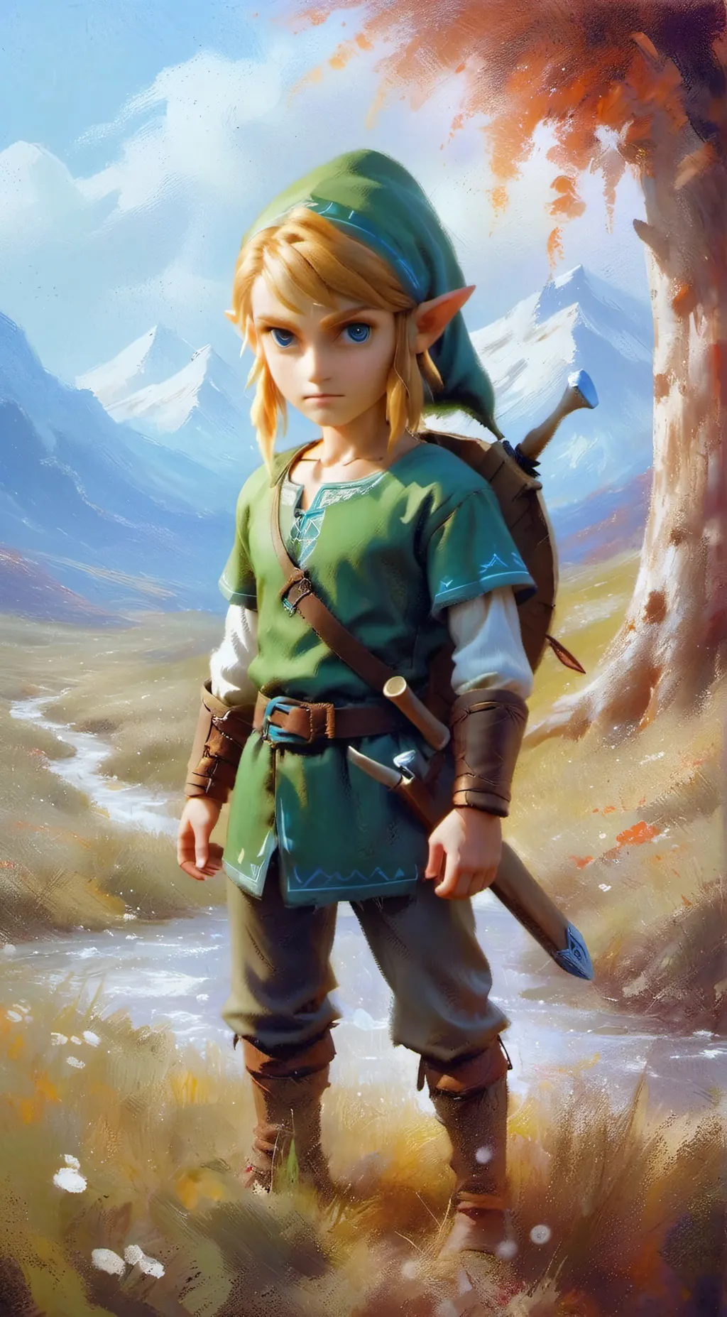 ai character: fav Zelda game  background