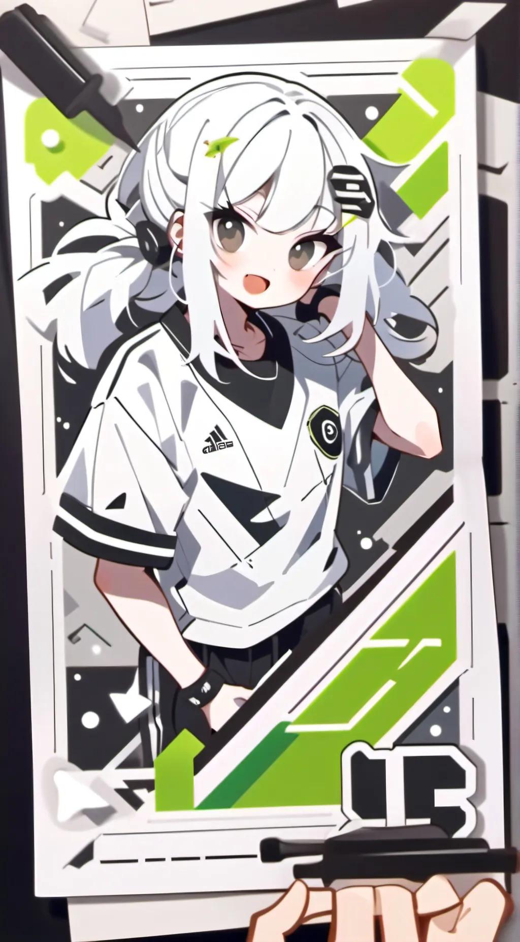 ai character: lime background