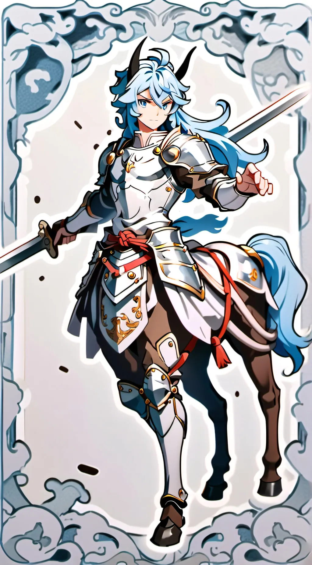 ai character: Reborn as Centaur background