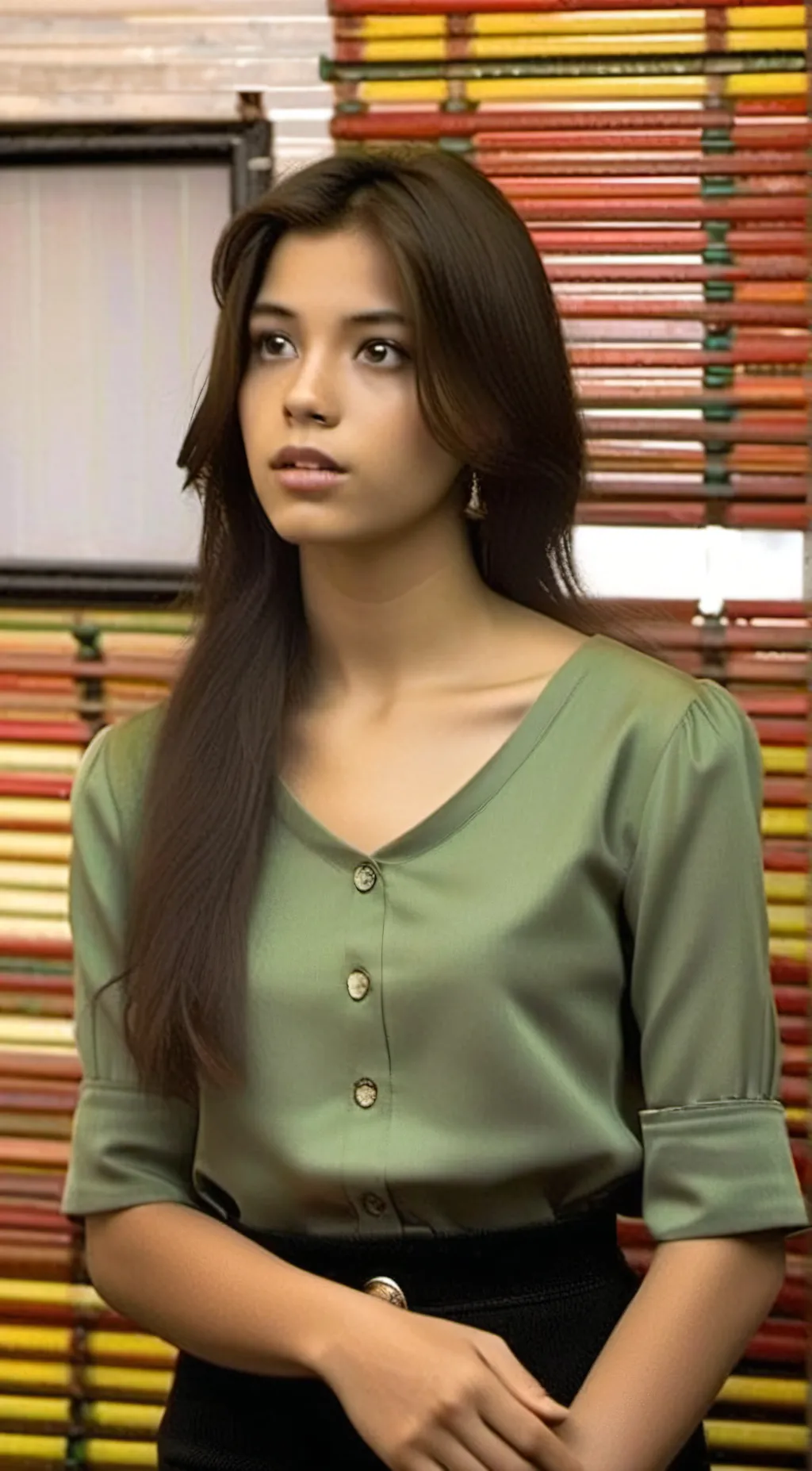 ai character: Carmen Lopez  background