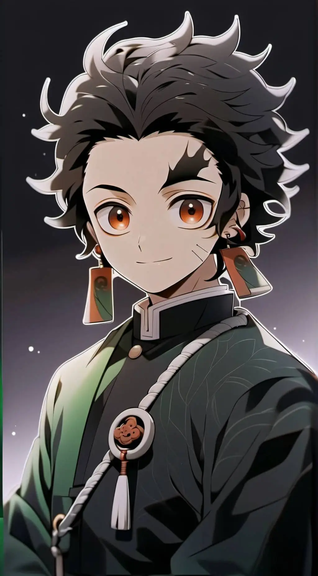 ai character: Tanjiro kamado background